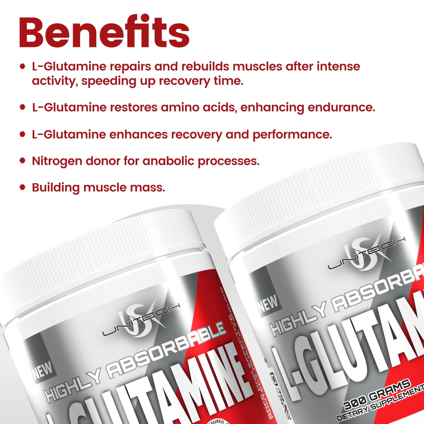 USK L-Glutamine Powder, 10.58 Ounce