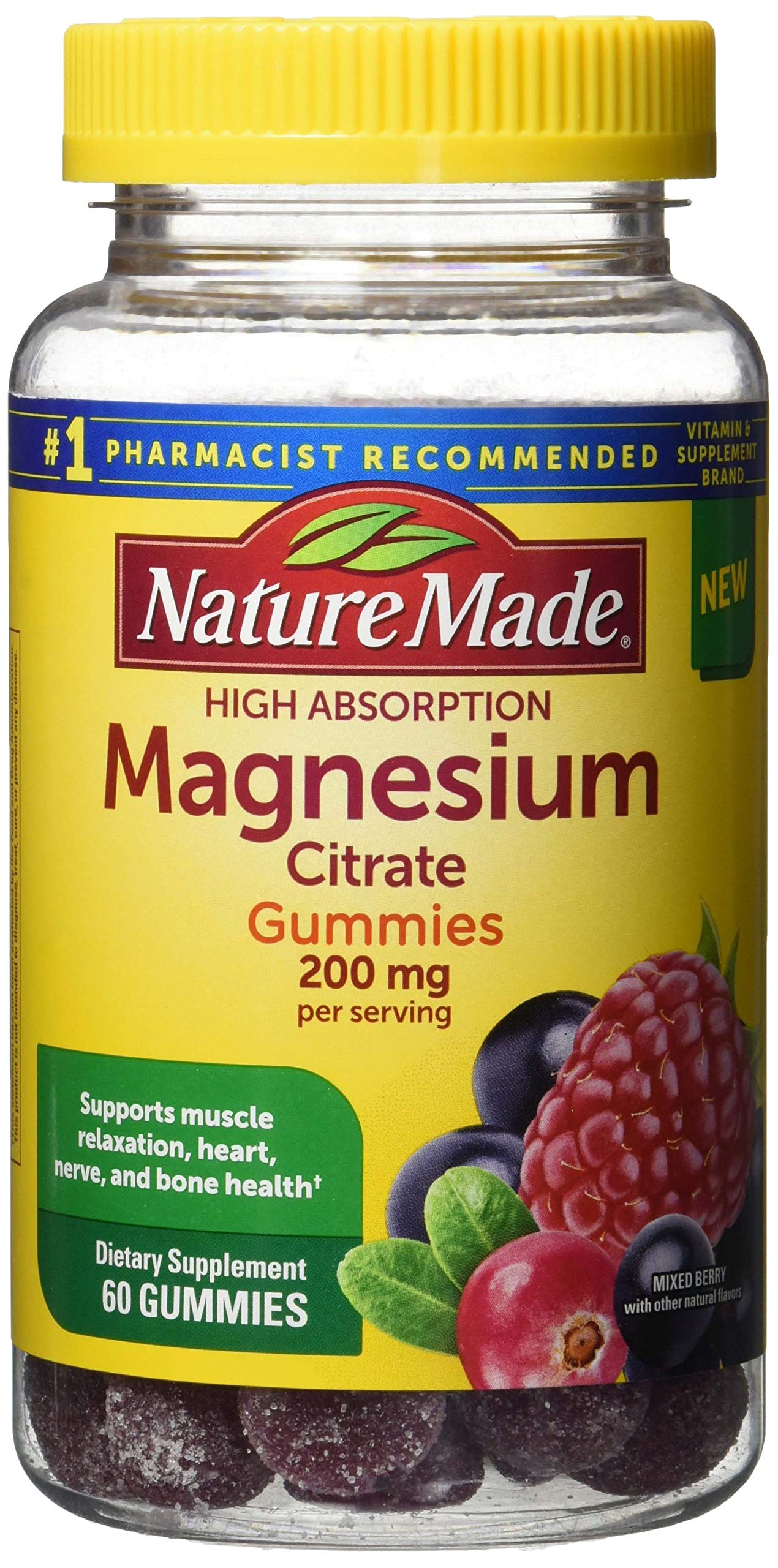 Nature Made High Absorption Magnesium Citrate 200mg Gummies 720 Count