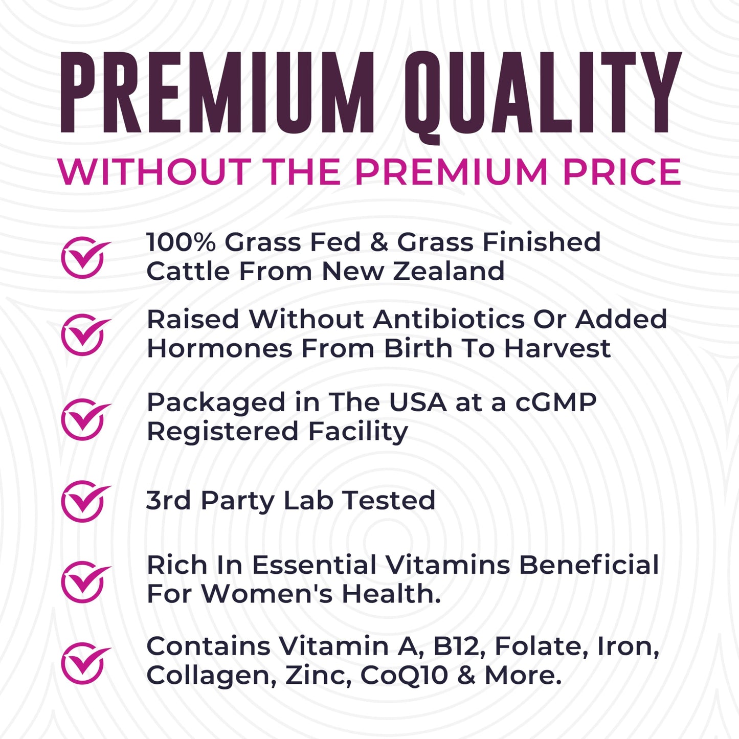 Left Coast Performance Beef Organ Supplement for Women 120 Capsules