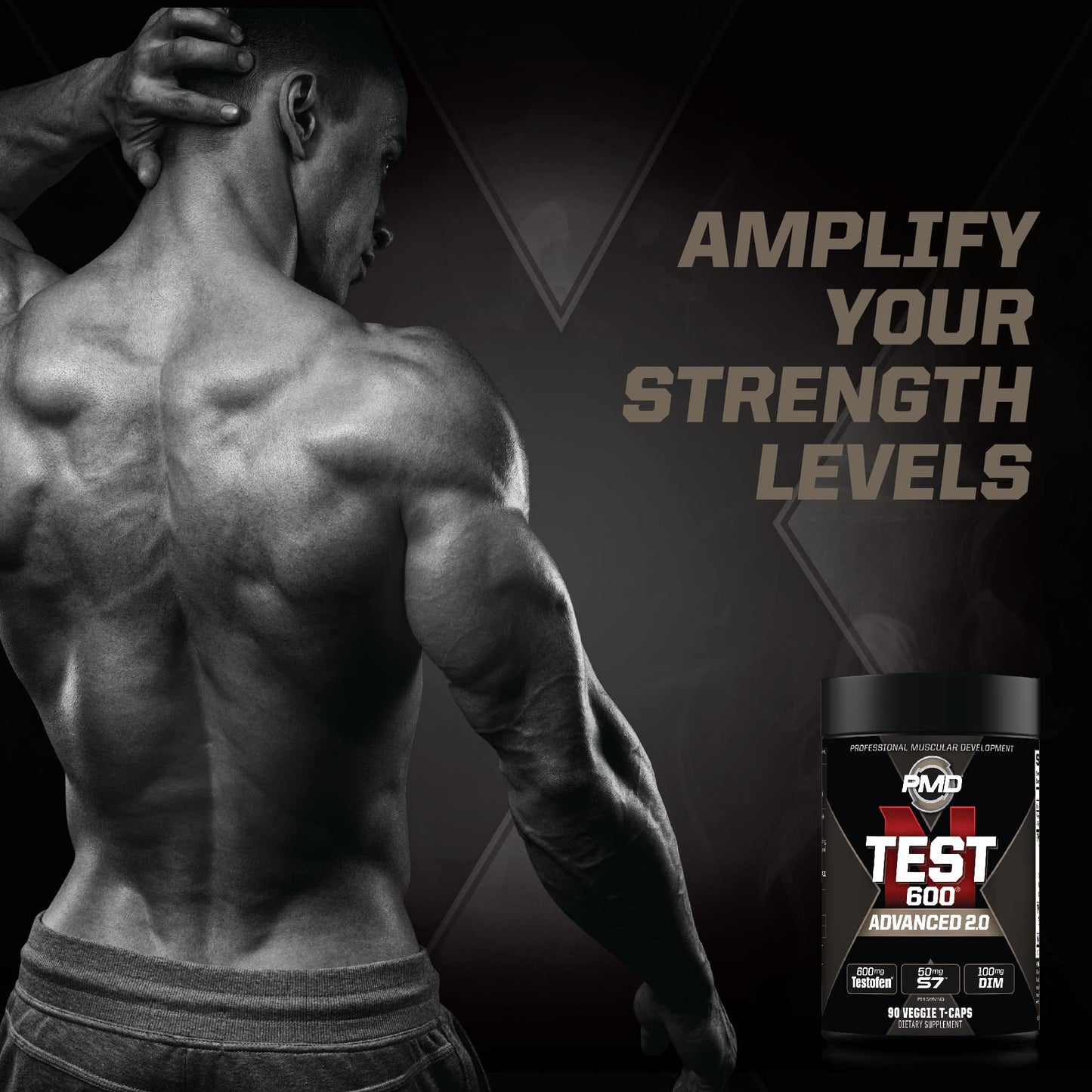 PMD Sports N-Test 600 Advanced Nitric Oxide Booster for Men Capsules 90 Count