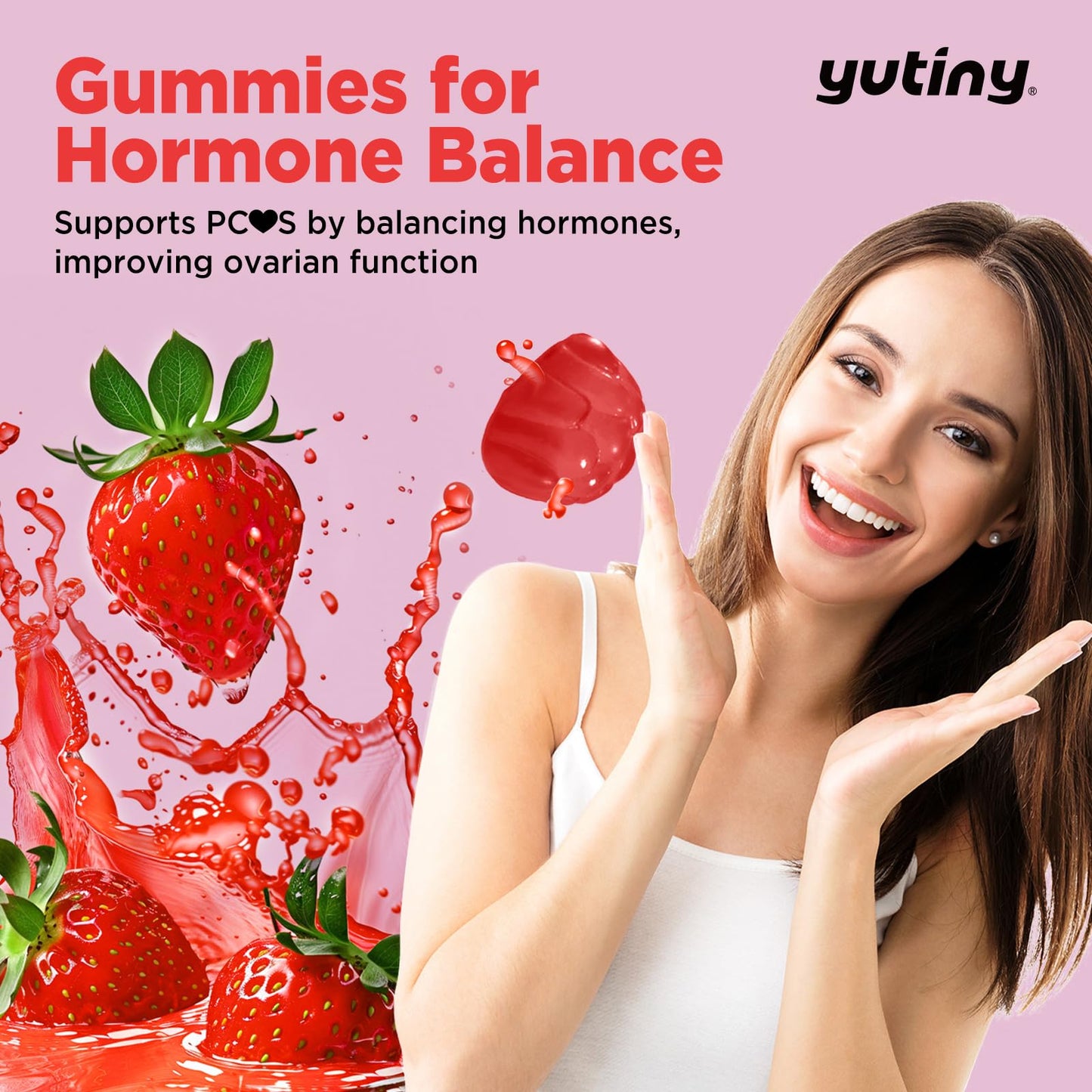 Yutiny Myo-Inositol & D-Chiro Inositol Gummies, 60 Count