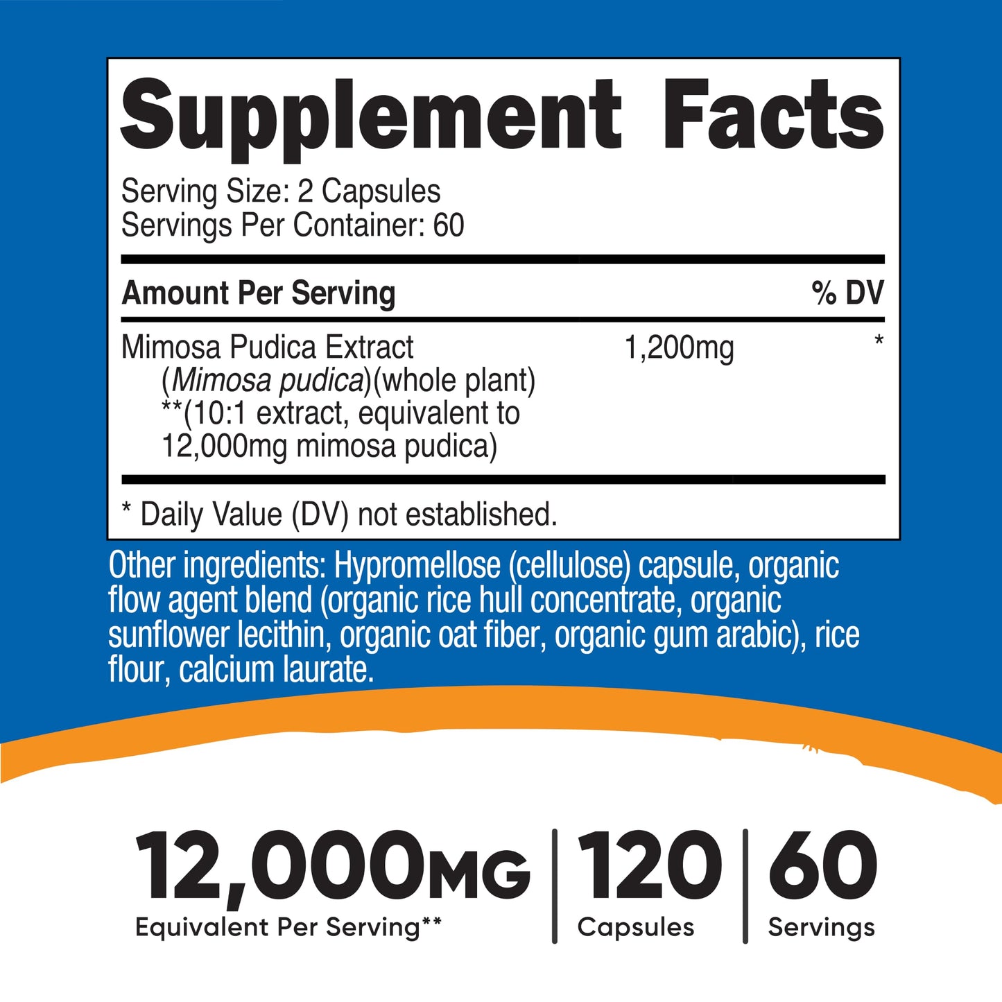 Nutricost Mimosa Pudica Seed Extract 120 Capsules