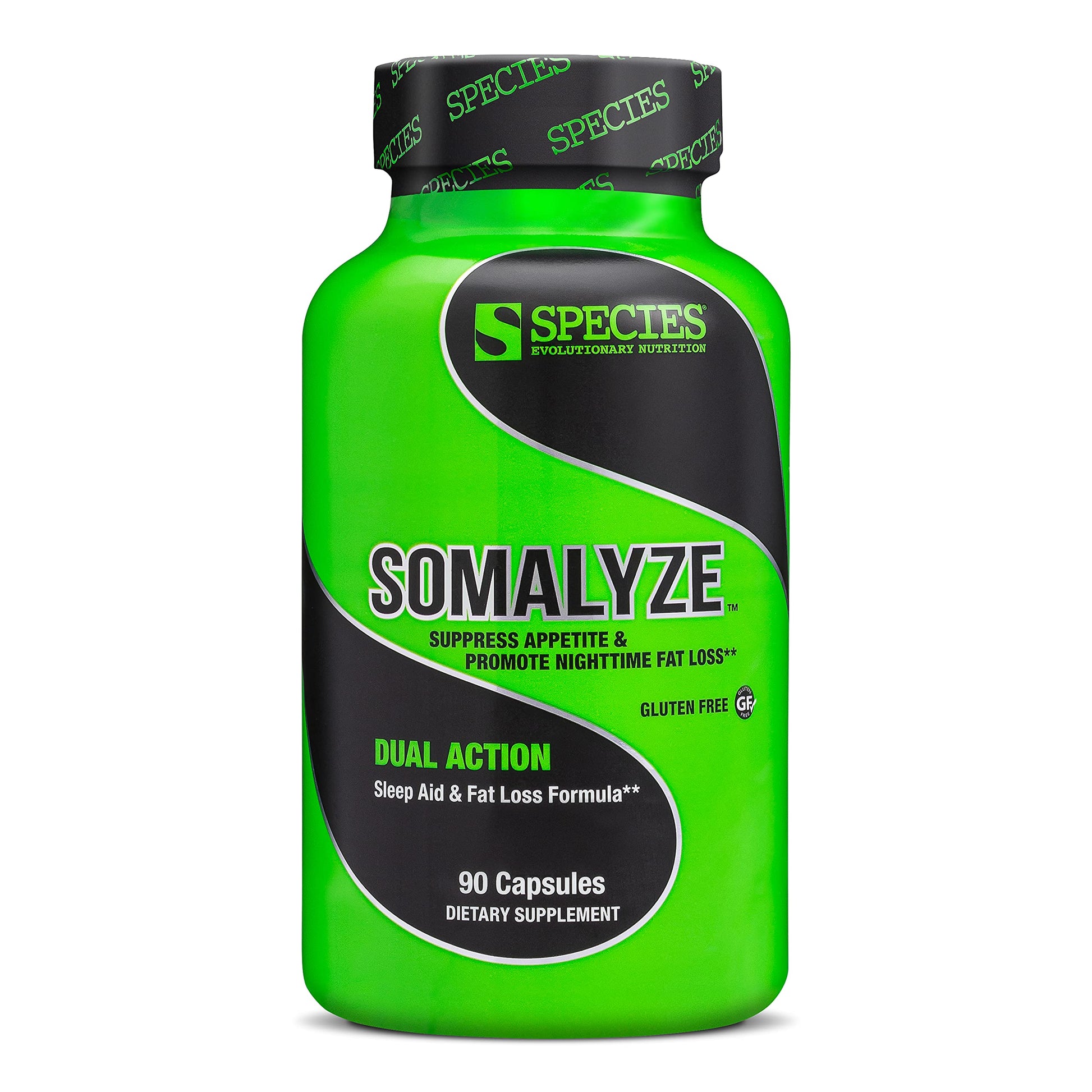 Species Nutrition Somalyze Stimulant Free, Appetite Suppressant with GABA and Melatonin, Gluten Free Capsules, 90 Capsules