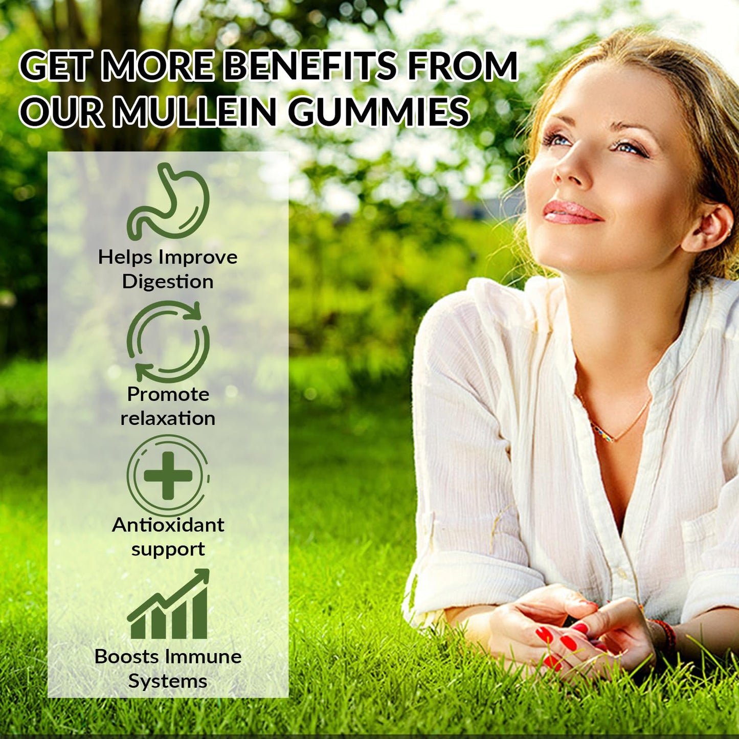 Vemluta Mullein Gummies for Lung Detox, 120 Gummies