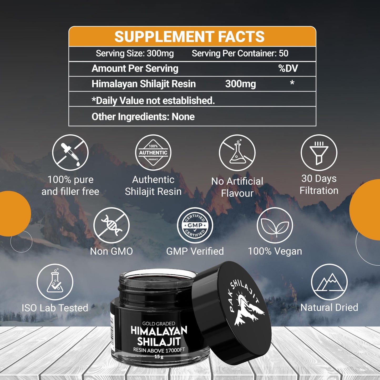 PakShilajit Gold Graded Himalayan Shilajit Softgel, 1 Count
