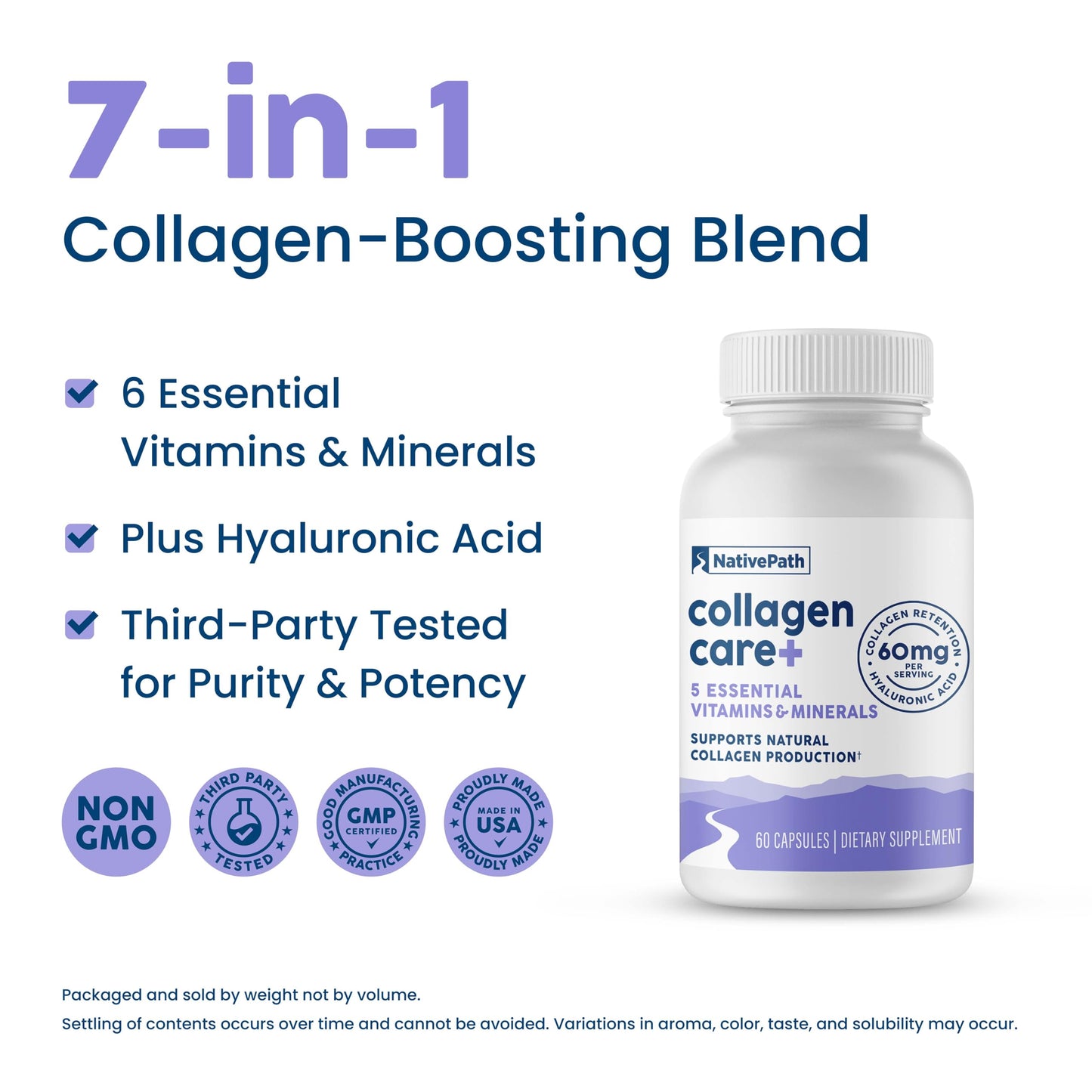 NativePath Collagen Care+ 60 Capsules