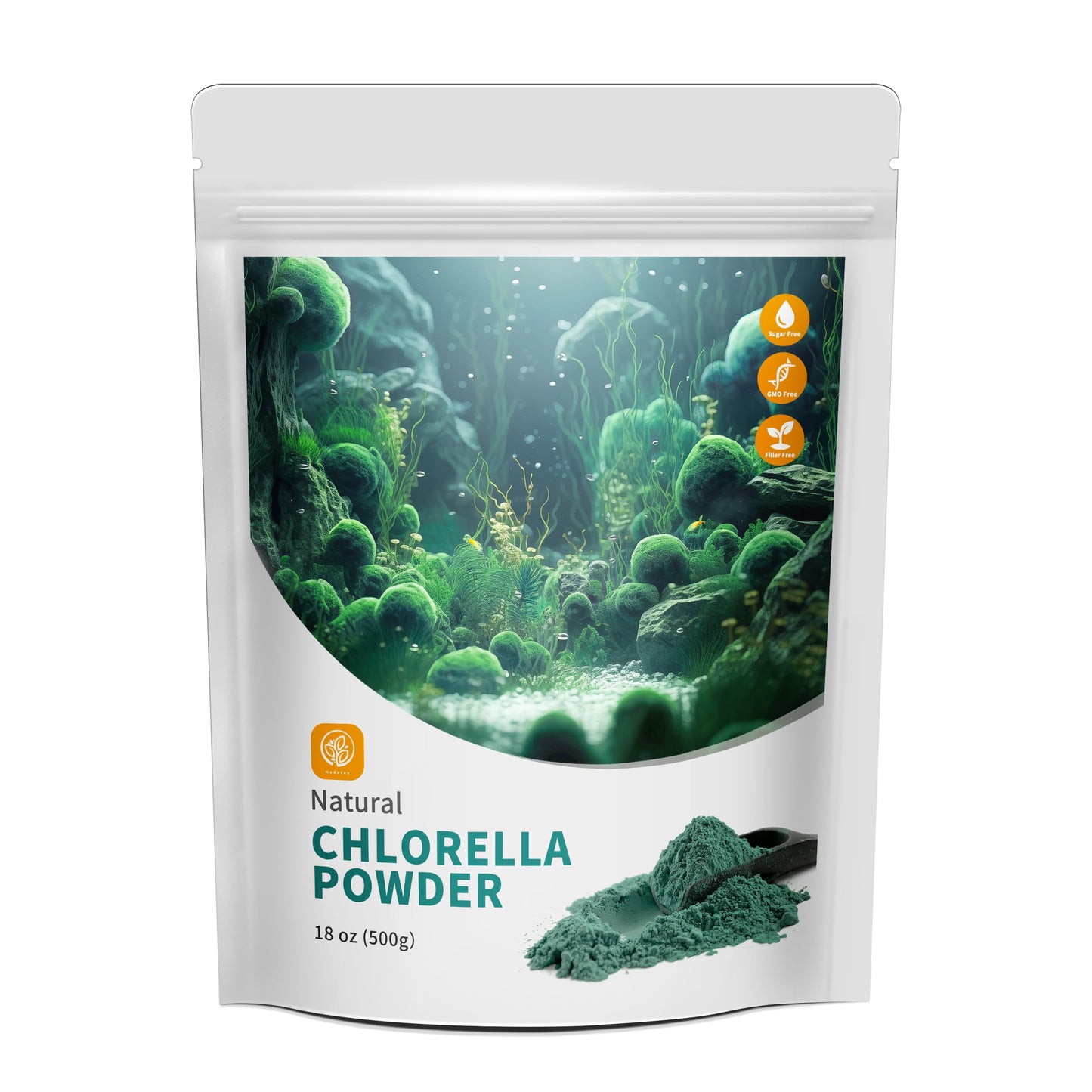Hudetex Chlorella Powder Natural 18 Ounce