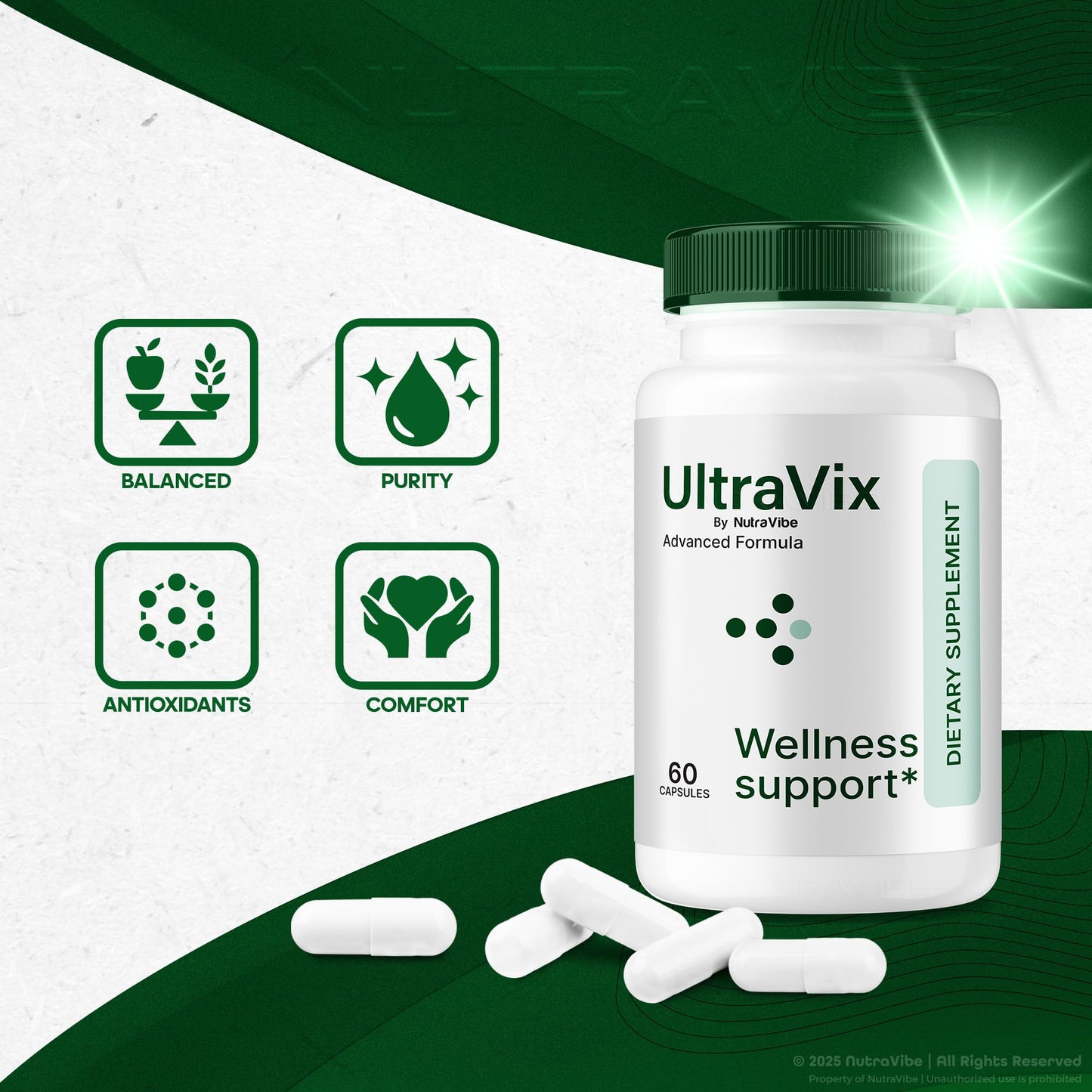 NutraVibe UltraVix Joint Support Capsules, 180 Capsules