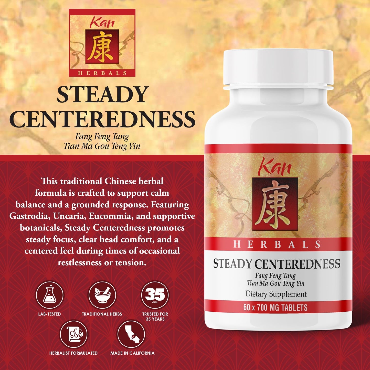 Kan Herbals Steady Centeredness 60 Tablets