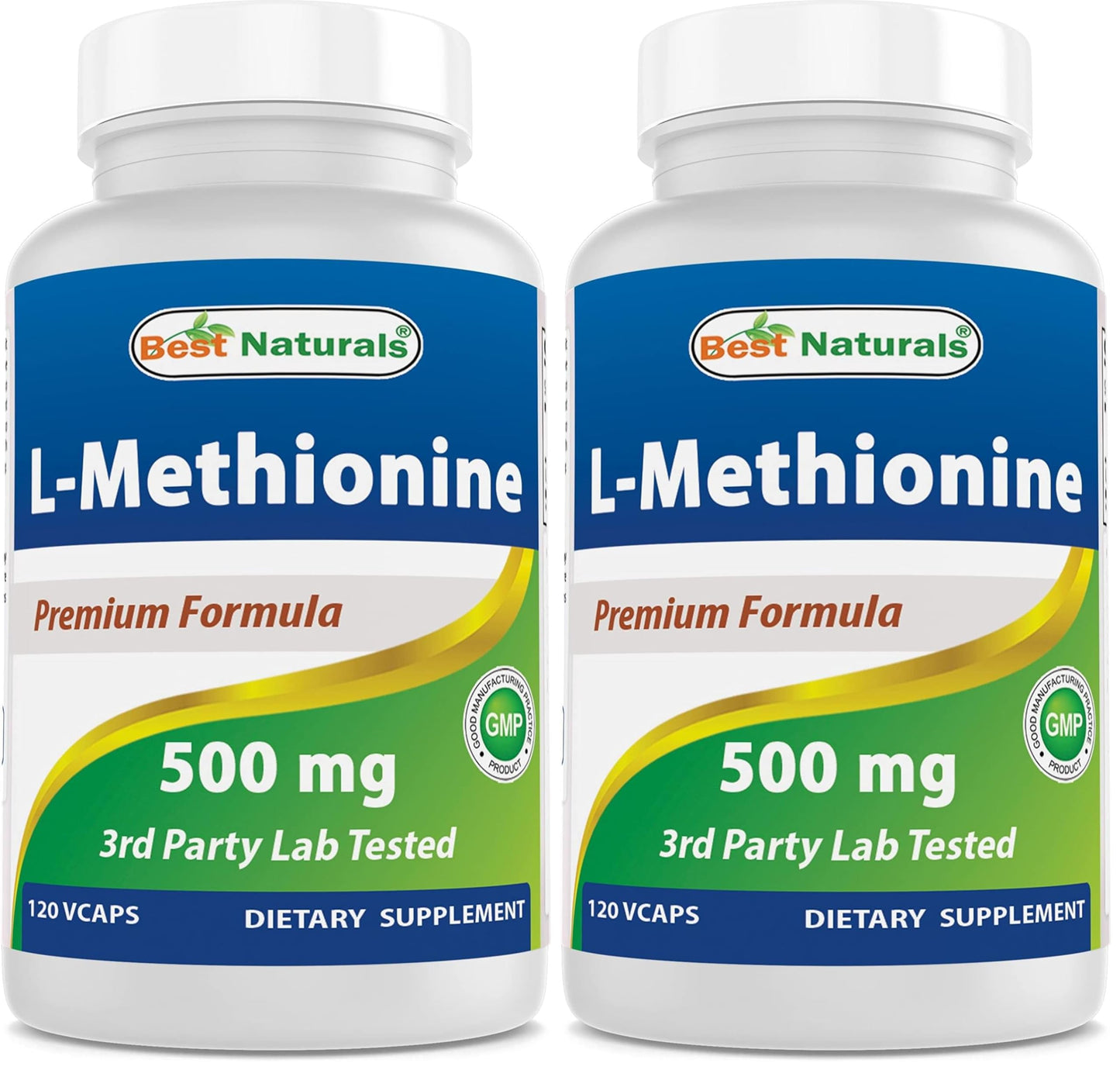Best Naturals L-Methionine 500 mg Veggie Capsules, 240 Count