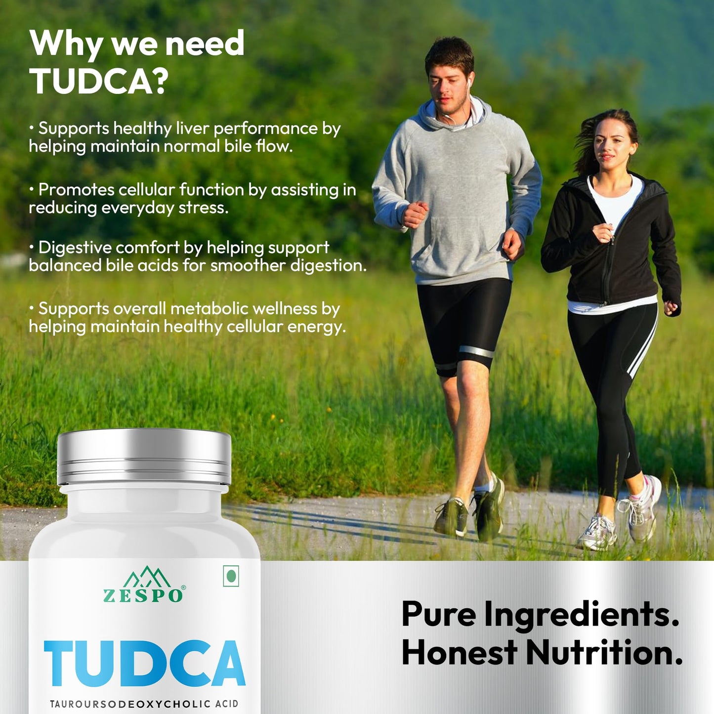 Zespo TUDCA 500mg Bile Salt Capsules, 90 Count