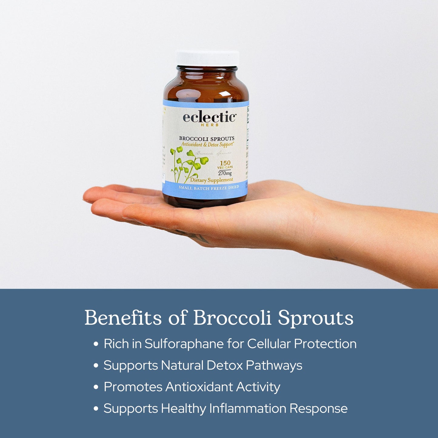 Eclectic Institute Organic Broccoli Sprouts Capsules, 150 Count