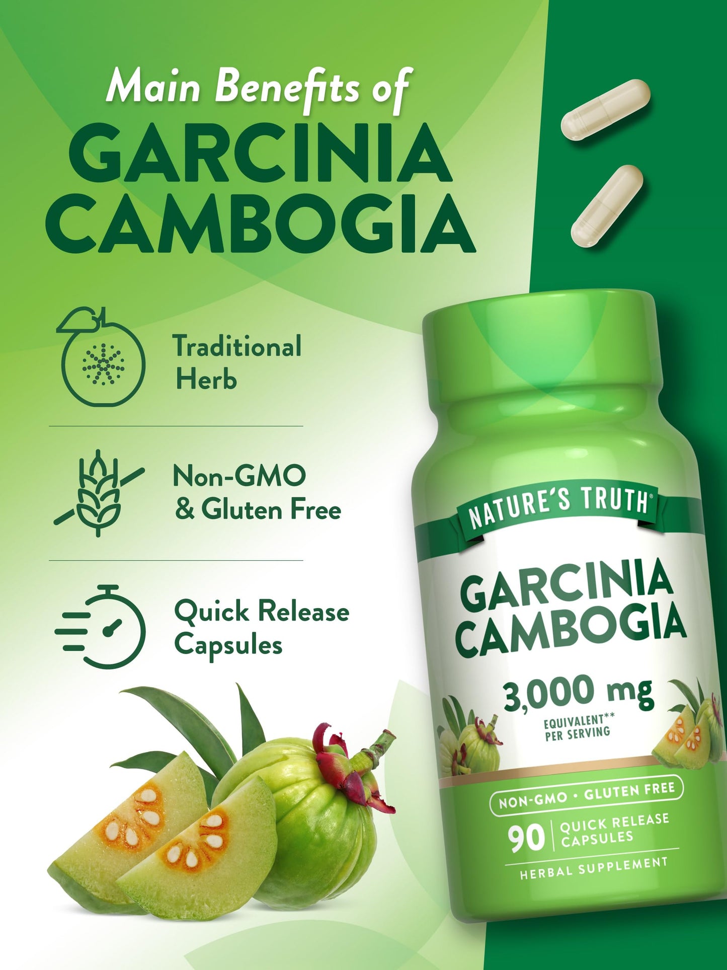 Nature's Truth Garcinia Cambogia Capsule 90 Count
