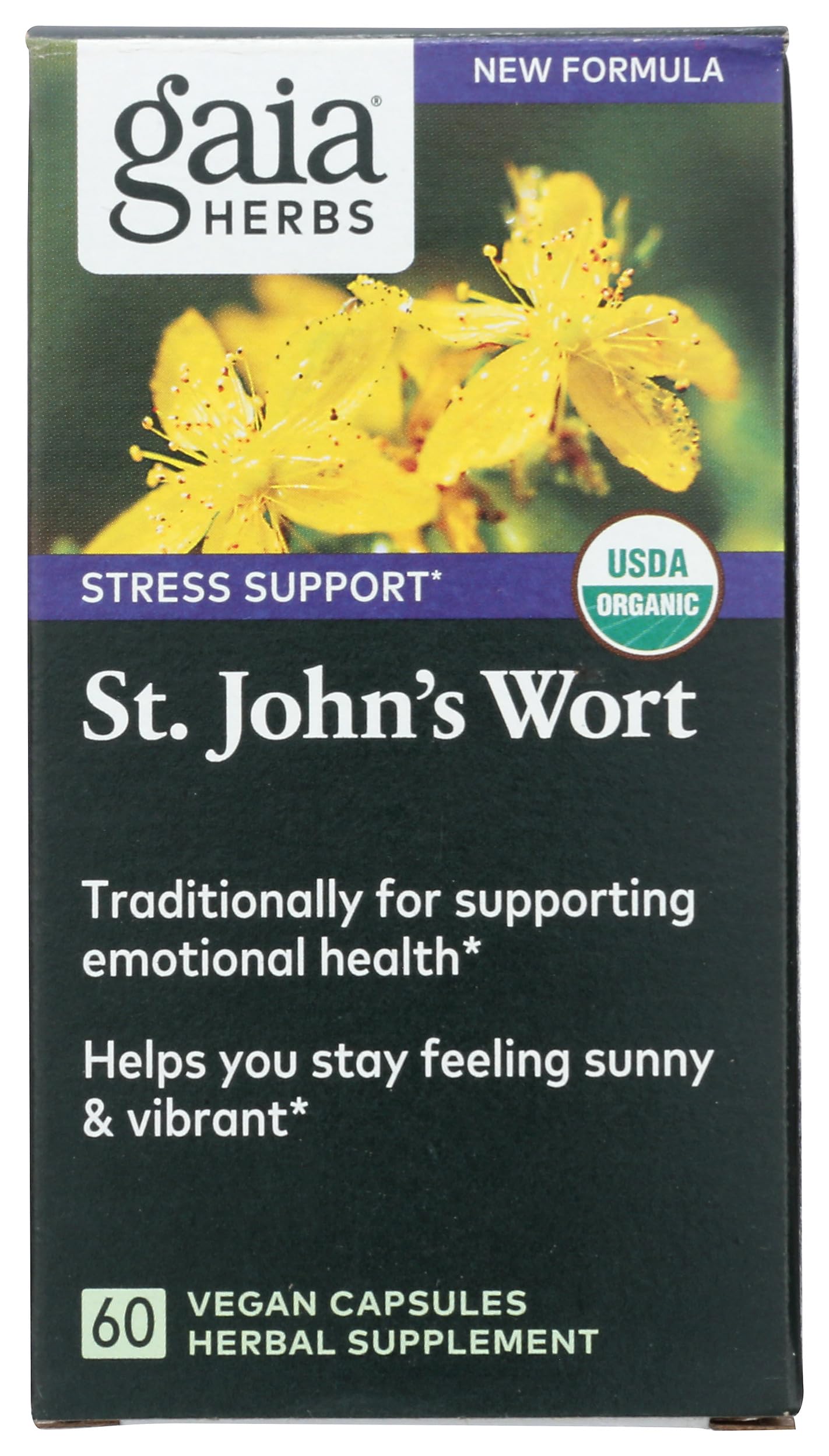 Gaia Herbs St. John's Wort Vegan Liquid Capsules, 60 Count