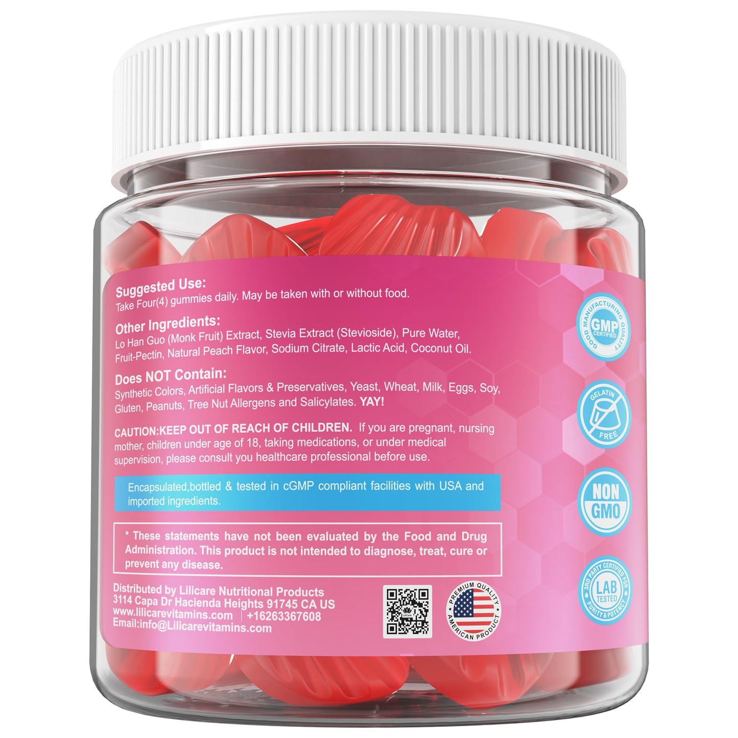 LILICARE Creatine for Women Gummies, 120 Count