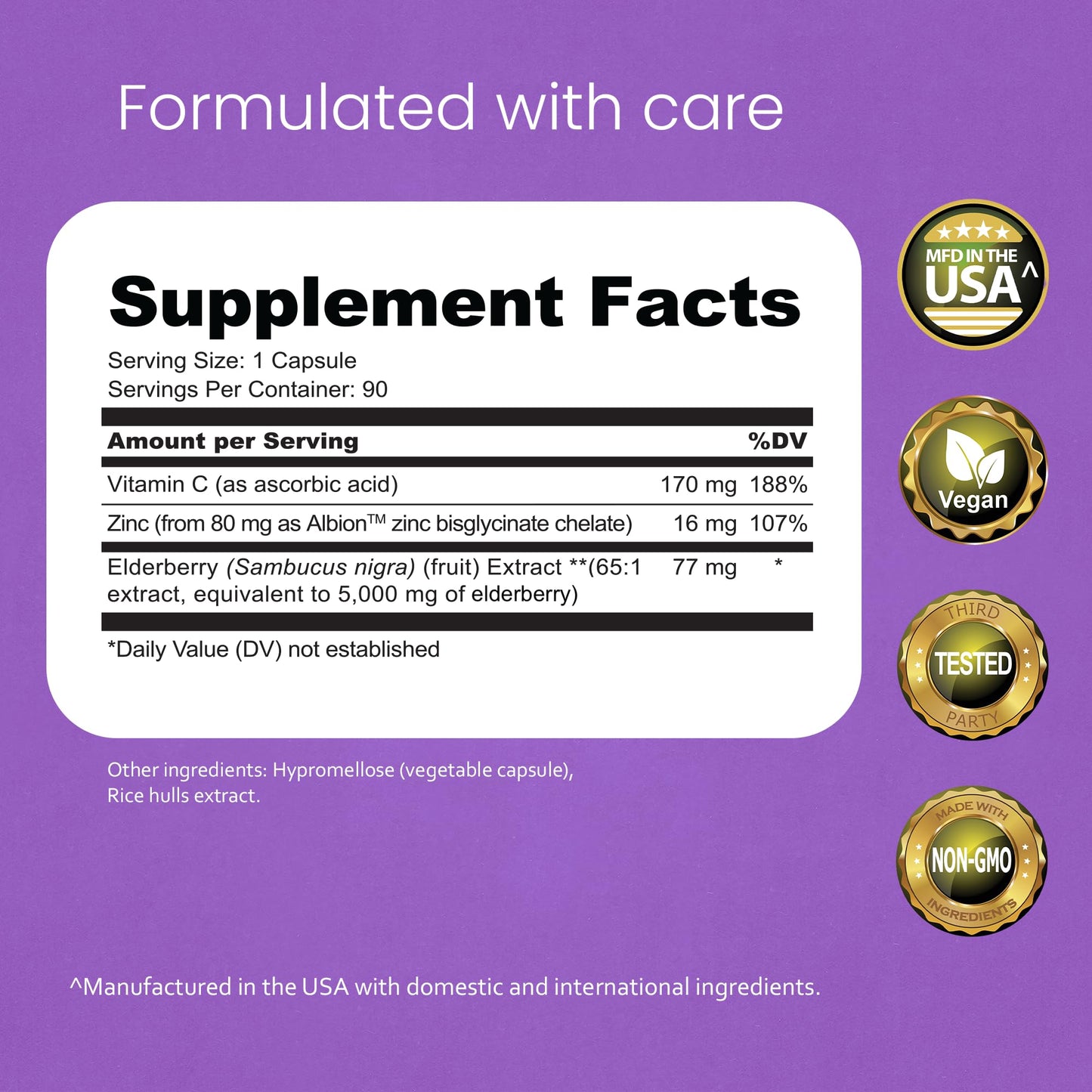 NaturaLife Labs Sambucus Elderberry Capsules 90 Count