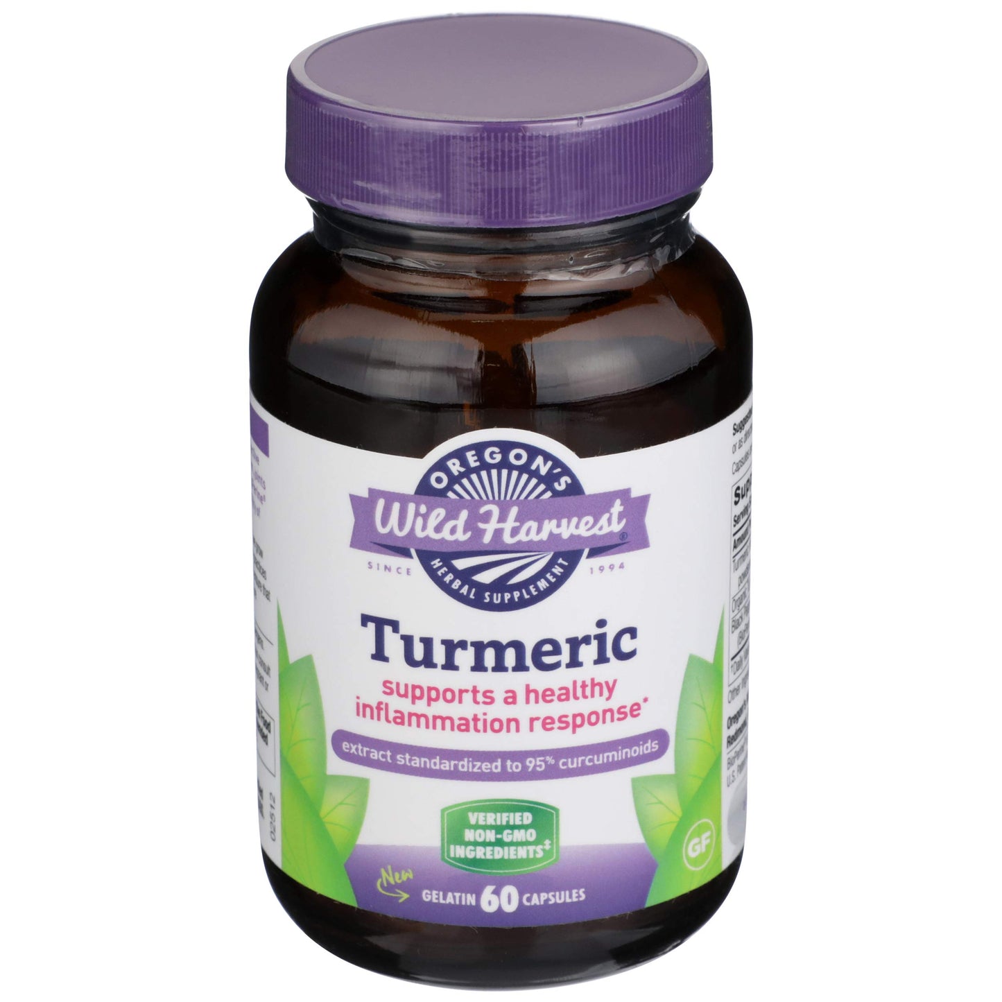 Oregon's Wild Harvest Turmeric Capsules 60 Count