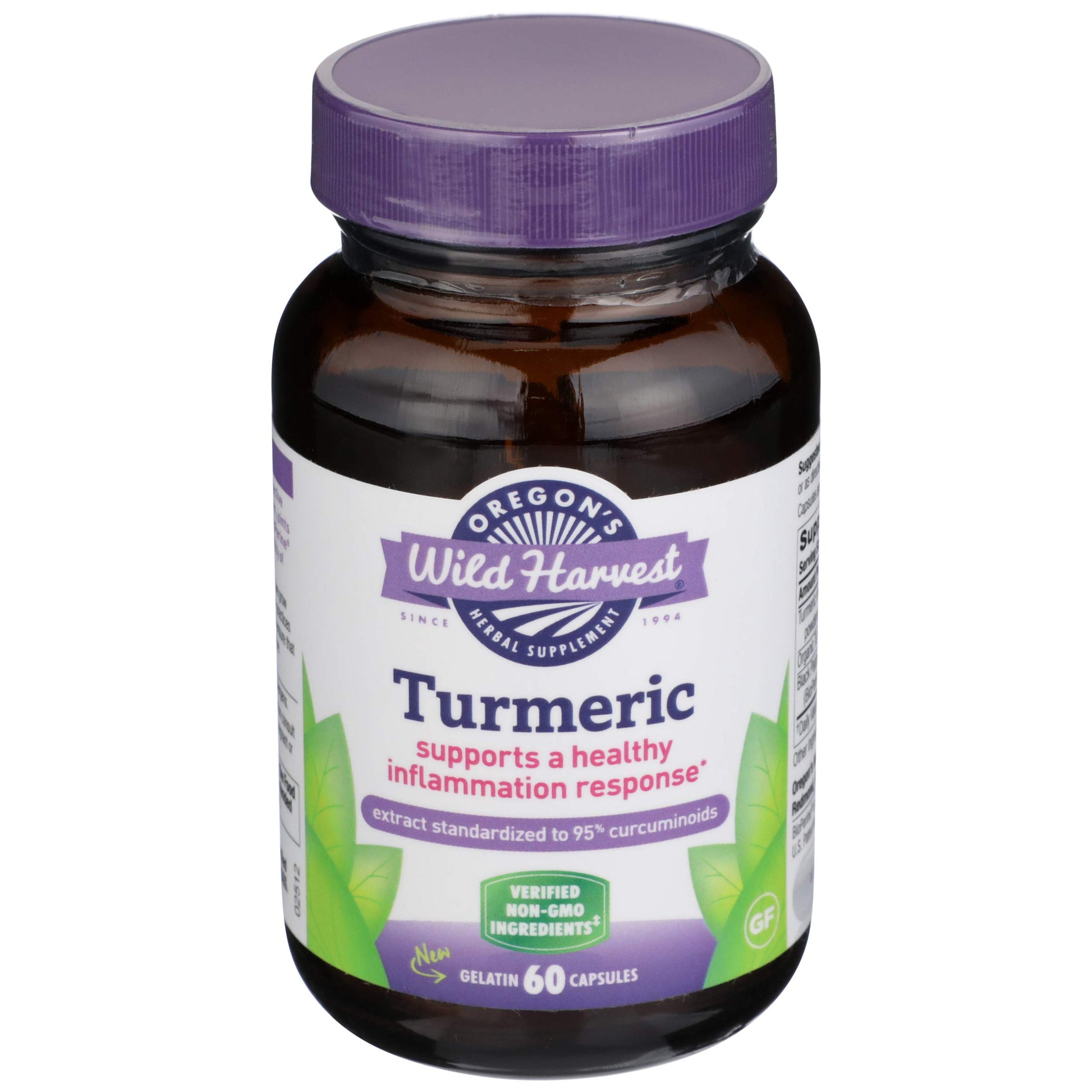 Oregon's Wild Harvest Turmeric Capsules 60 Count