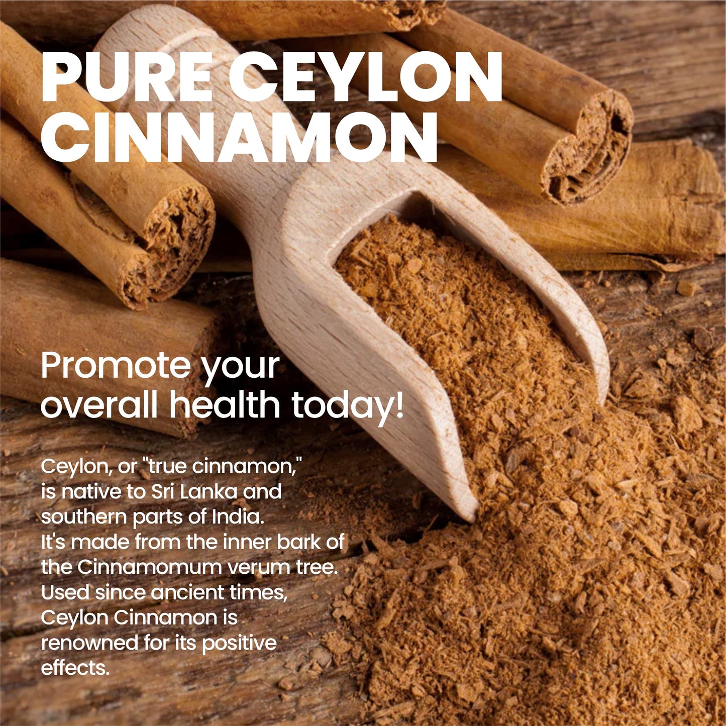 Whole Nature Organic Ceylon Cinnamon Capsules 1200mg, 60 Capsules