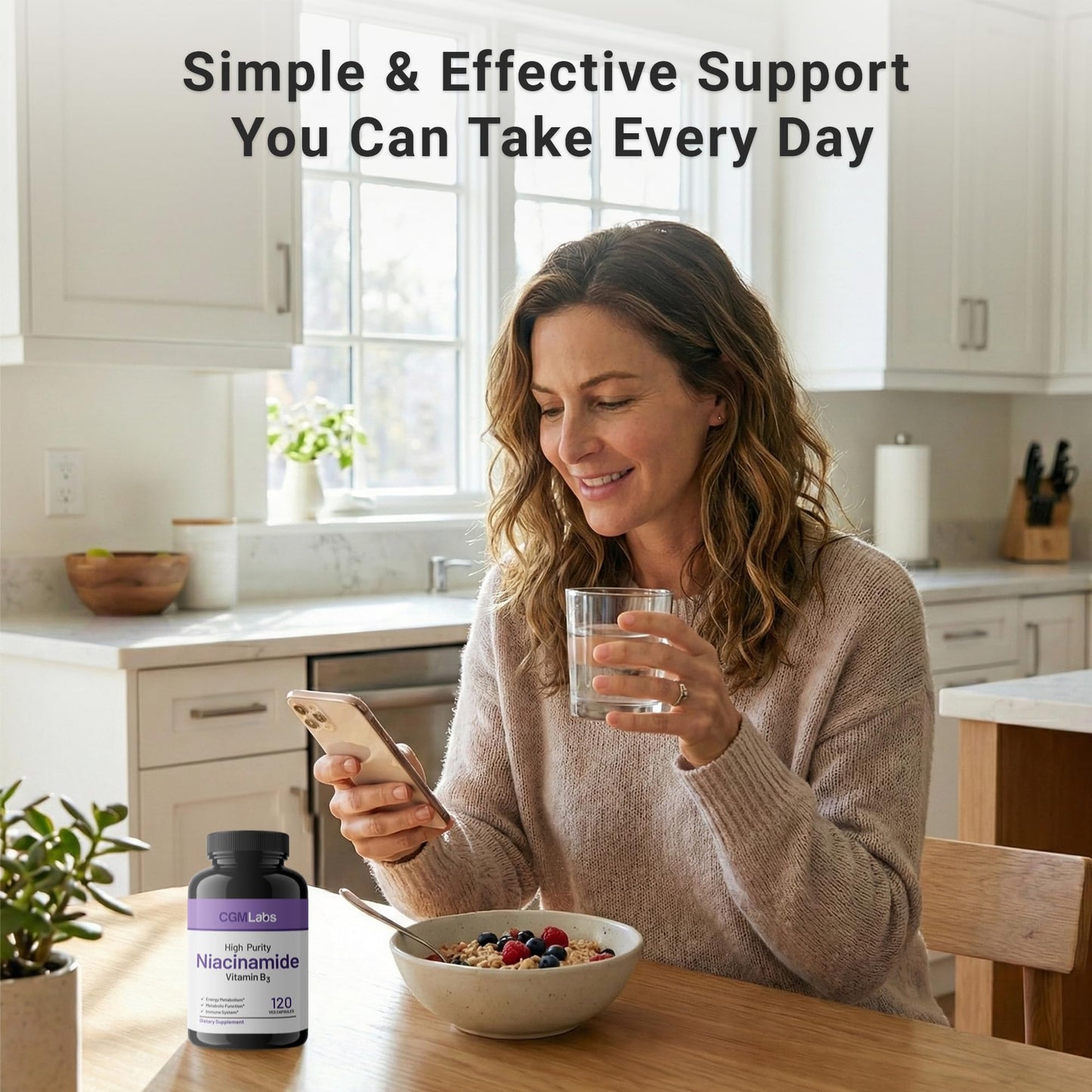 CGMLABS Niacinamide 500mg Capsules (Vitamin B3), 120 Capsules