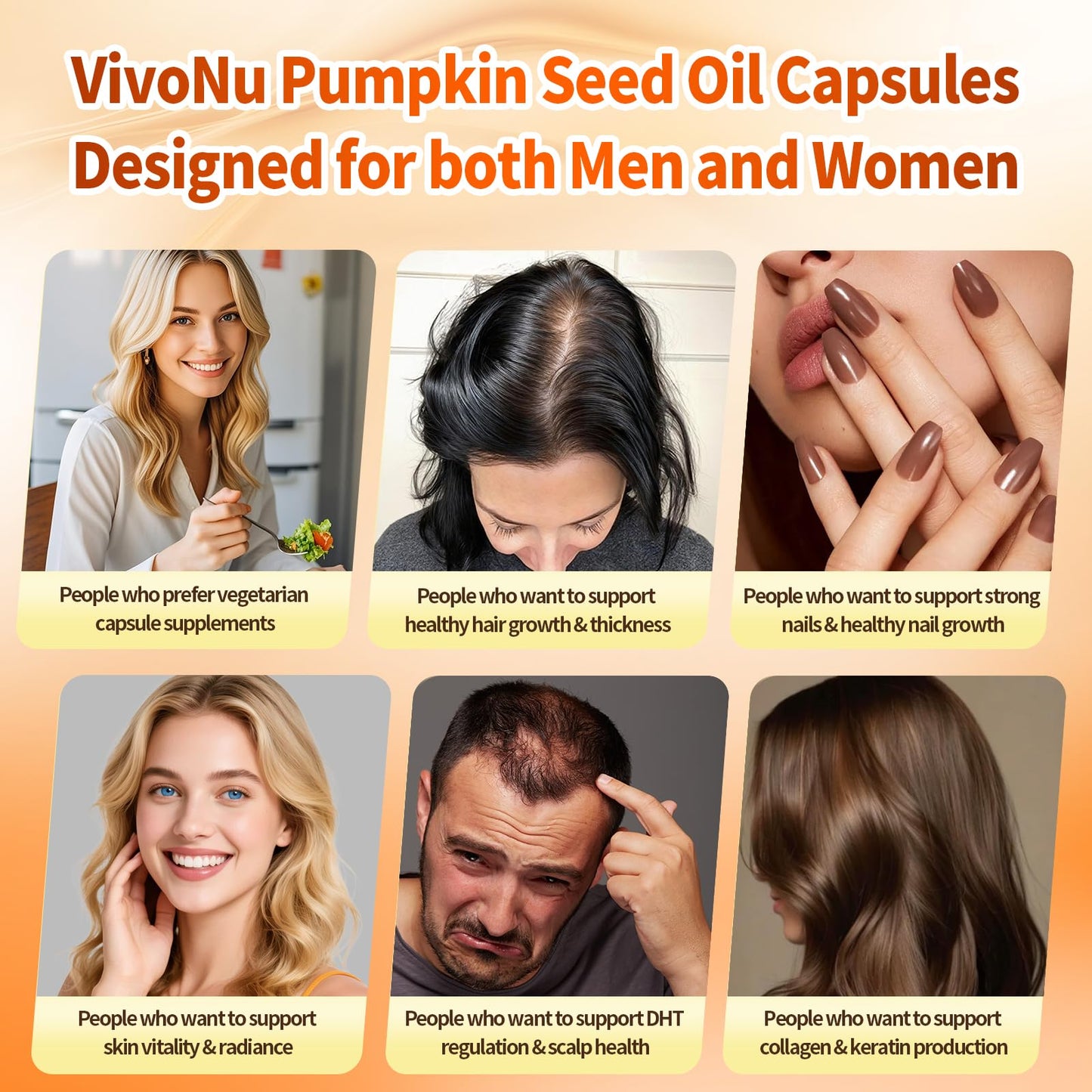 VivoNu Pumpkin Seed Oil with Saw Palmetto Capsules, 4500mg, 300 Count