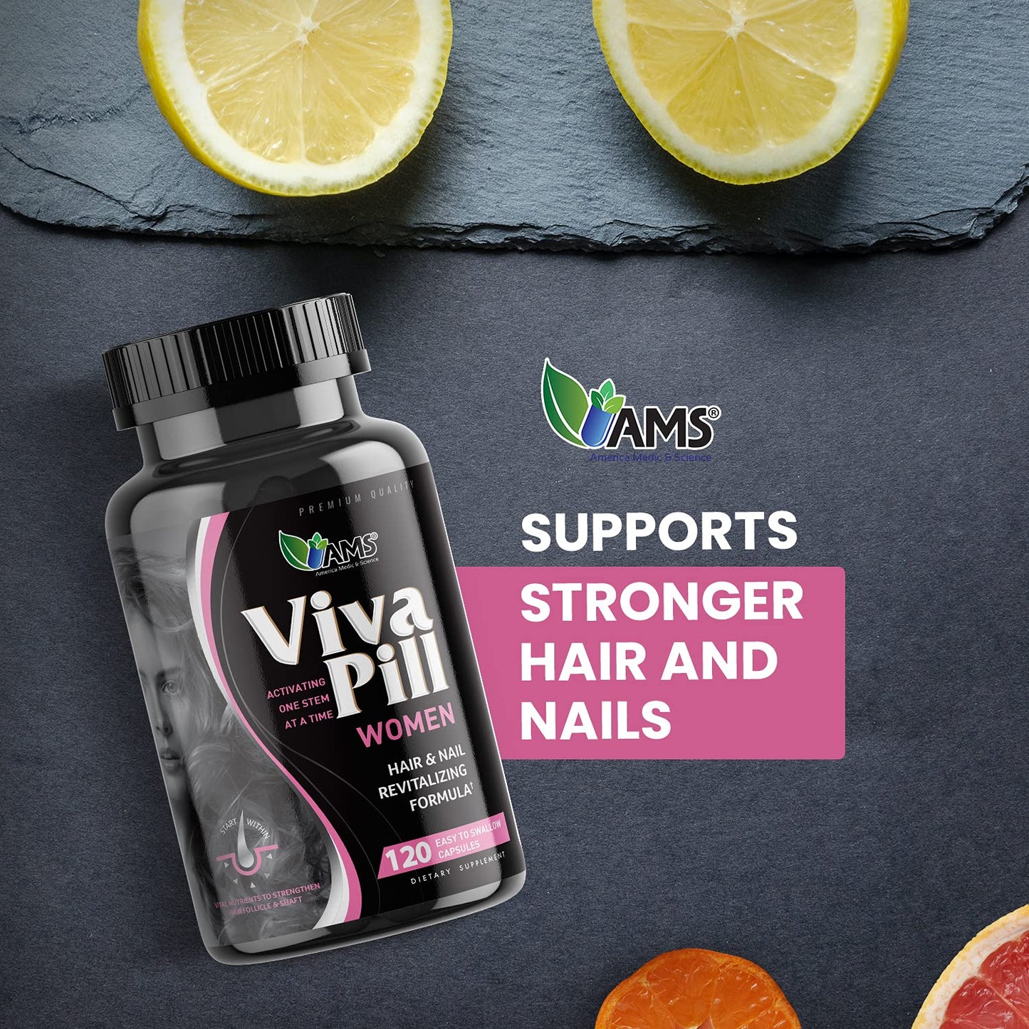 America Medic & Science VivaPill for Women Capsules, Hair, Skin & Nails, 120 Capsules