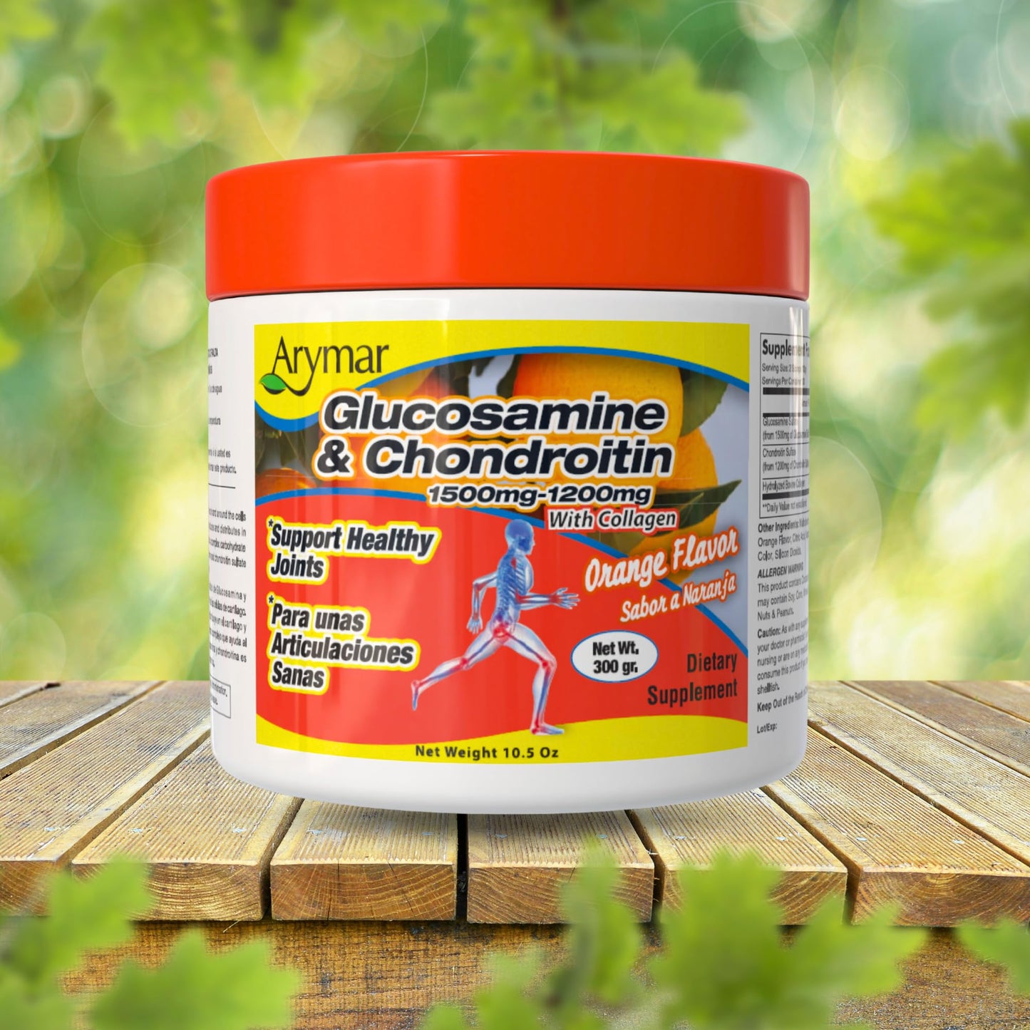 Arymar Glucosamine Chondroitin Powder, 1 Pack, 10.5 oz