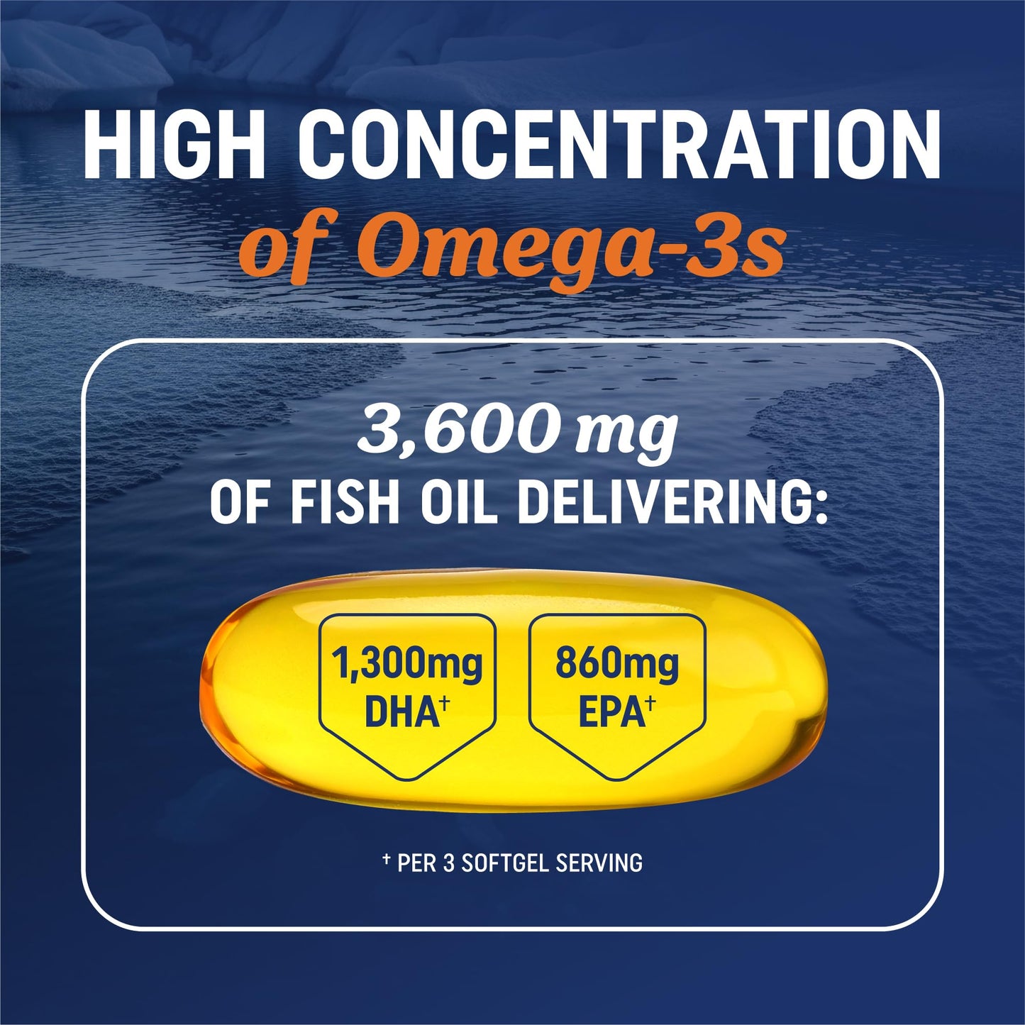 MAV NUTRITION Triple Strength Omega-3 Fish Oil Softgels 180 Count