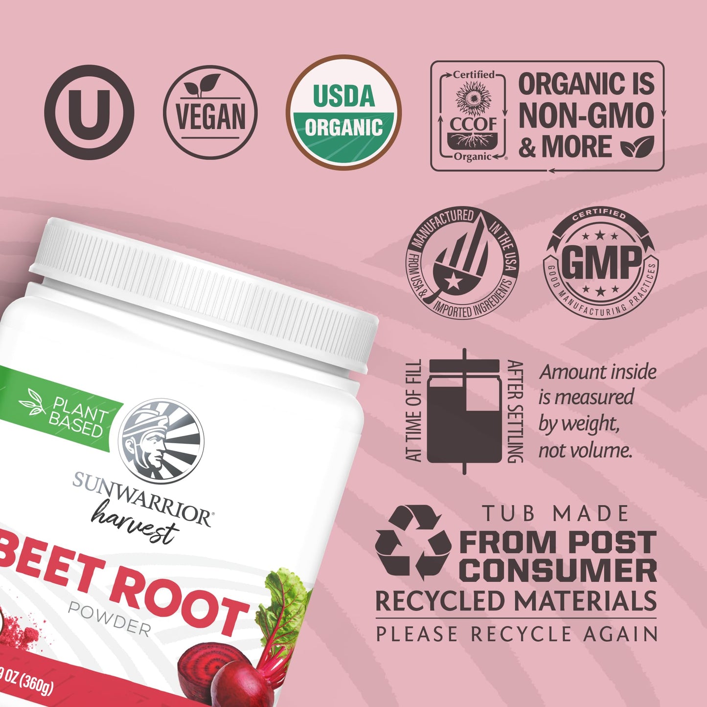 Sunwarrior Beet Root Powder 12.6 Ounce