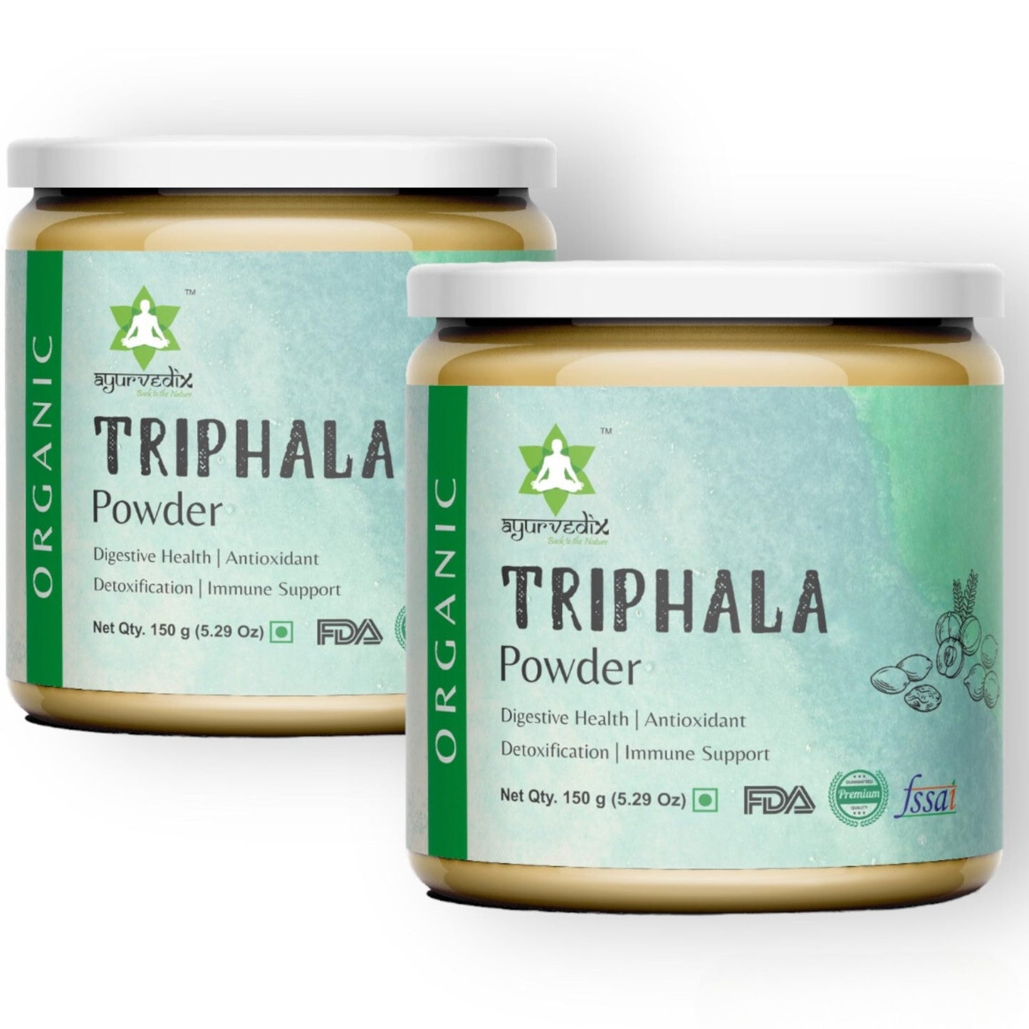 Ayurvedix Triphala Powder Herbal Supplement, 10.58 oz