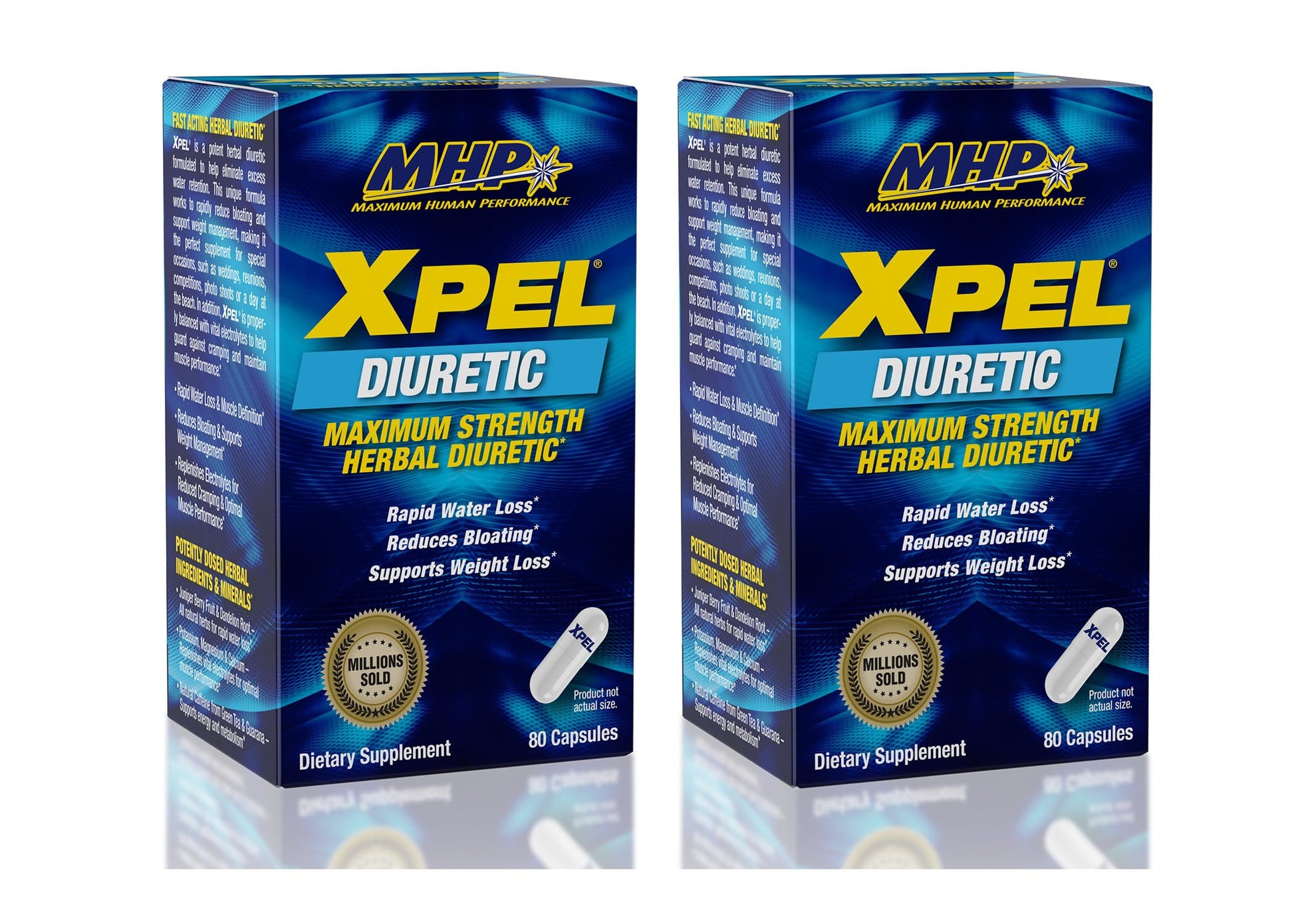 Maximum Human Performance Xpel Maximum Strength Diuretic Capsules 160