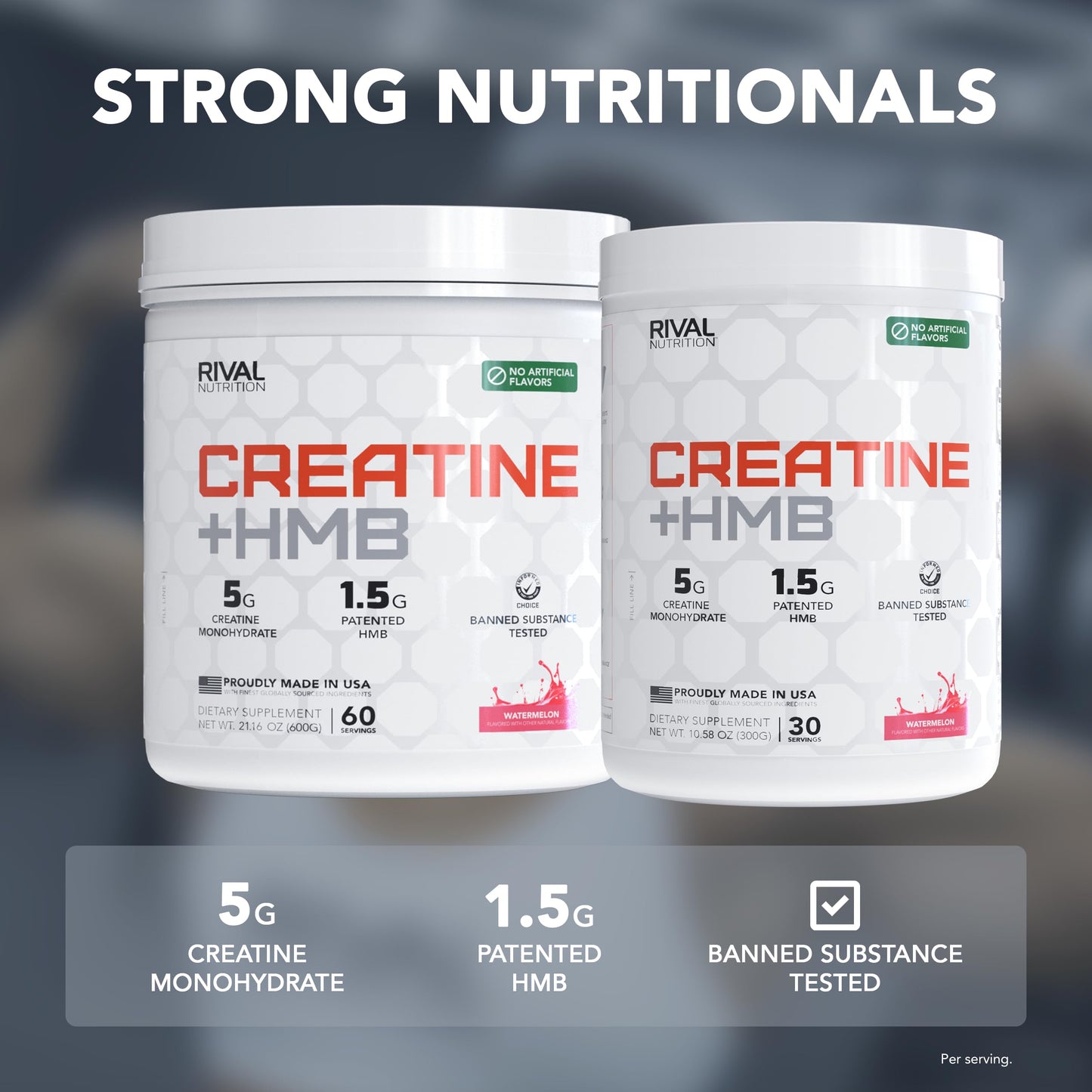 RIVAL NUTRITION Creatine + HMB Powder 30 Servings