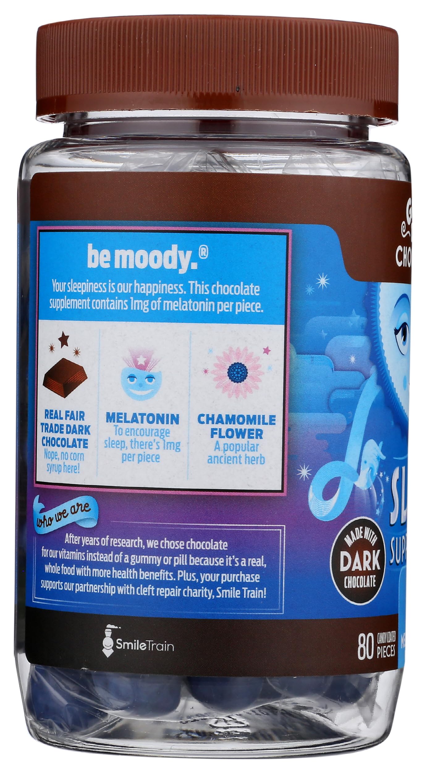 Good Day Chocolate Dark Chocolate Melatonin for Adults Chewable 80 Count