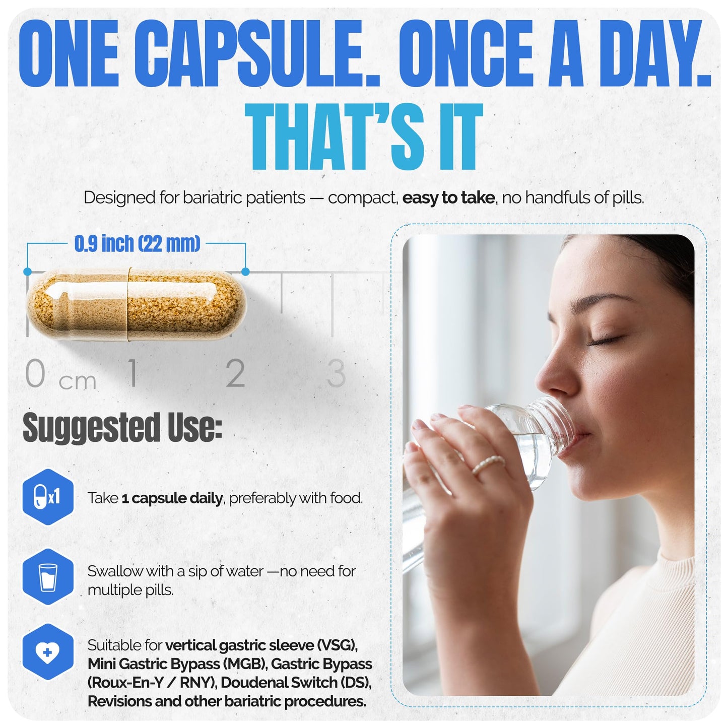 Shiny Leaf Bariatric Multivitamin with Iron 45 mg, Once Daily, 360 Capsules