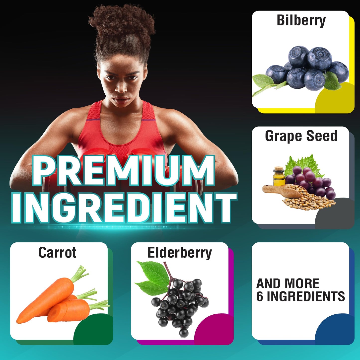 CIVIMUNA Bilberry Extract Capsules, 120 Count