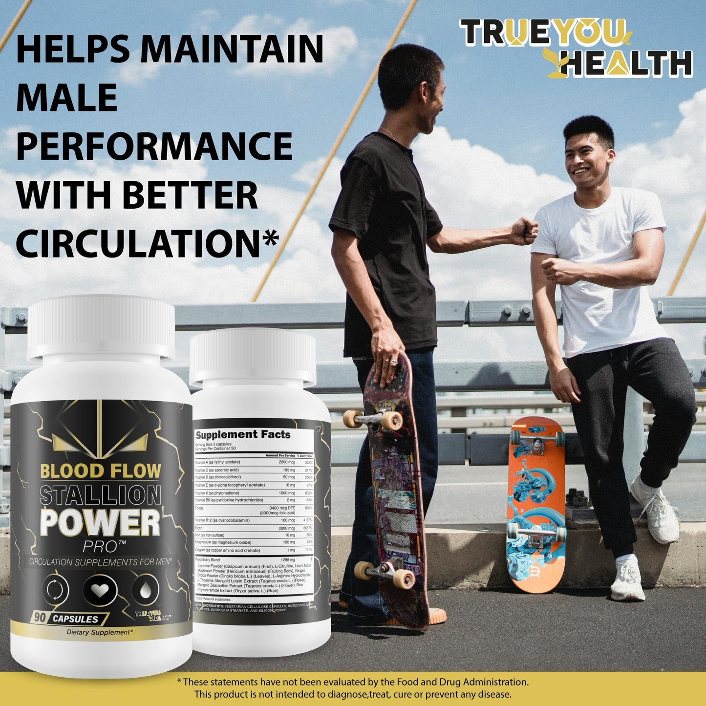 True You Health Blood Flow Stallion Power Pro Capsule, 90 Count