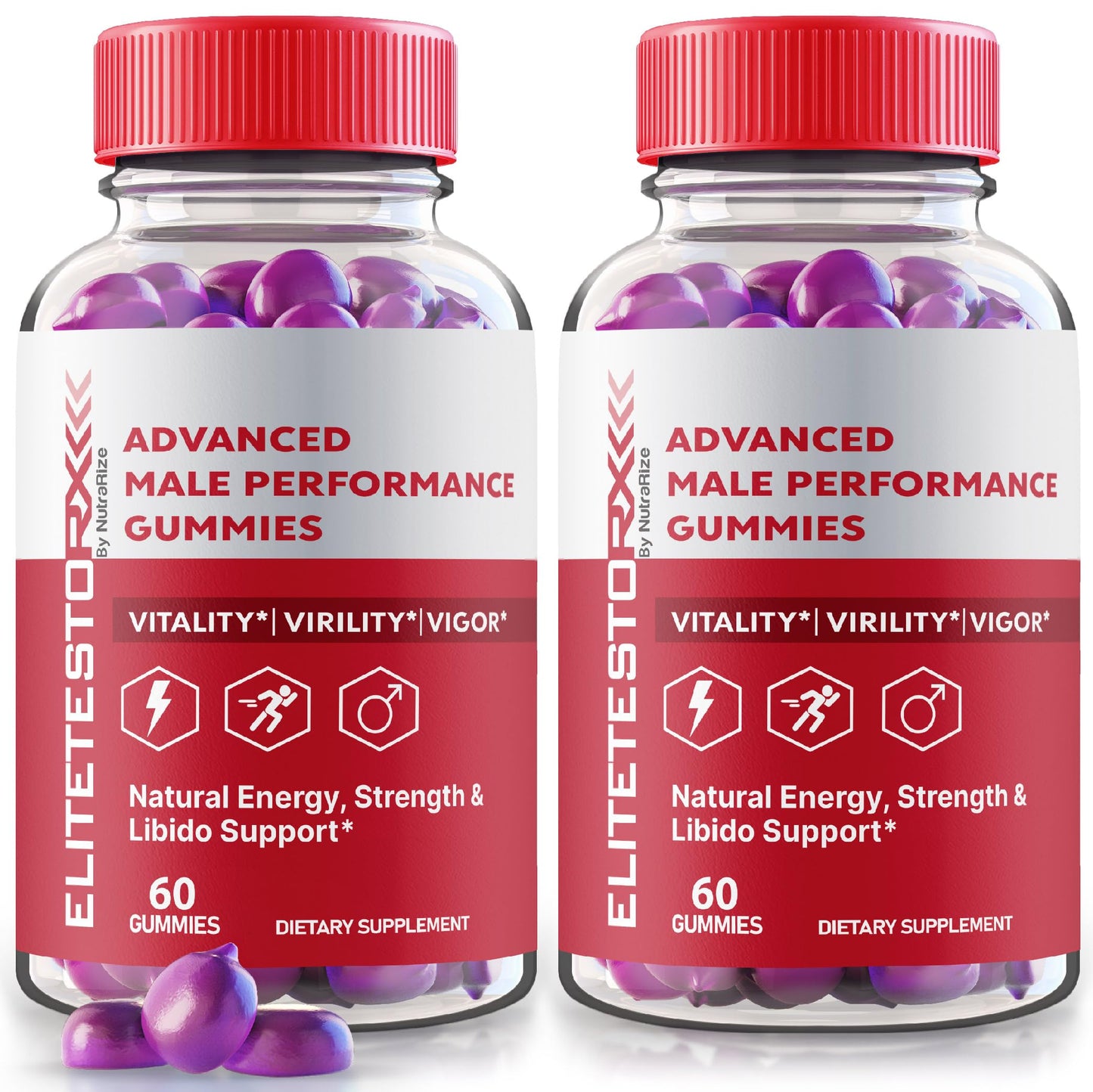 NutraRize Elite Testo Rx Gummies 120-Count