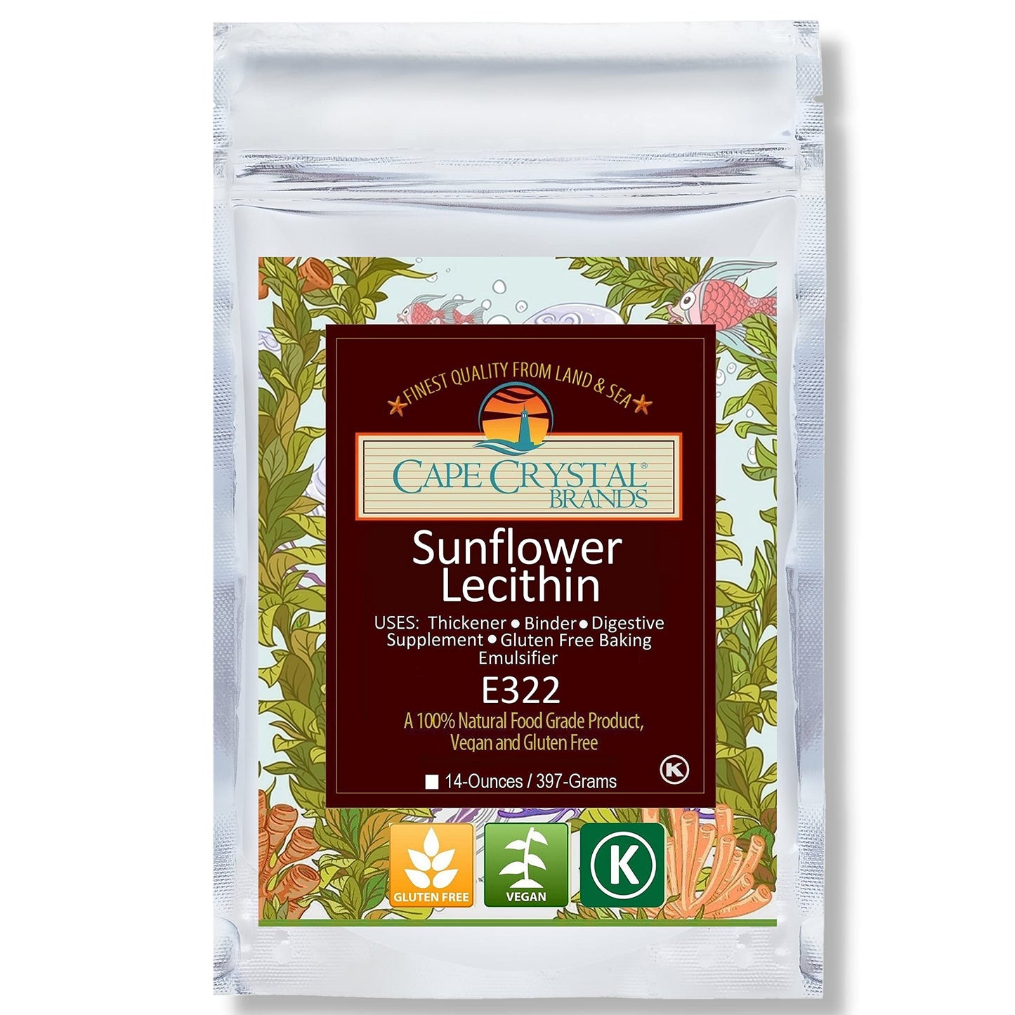 Cape Crystal Sunflower Lecithin Powder, 2 oz