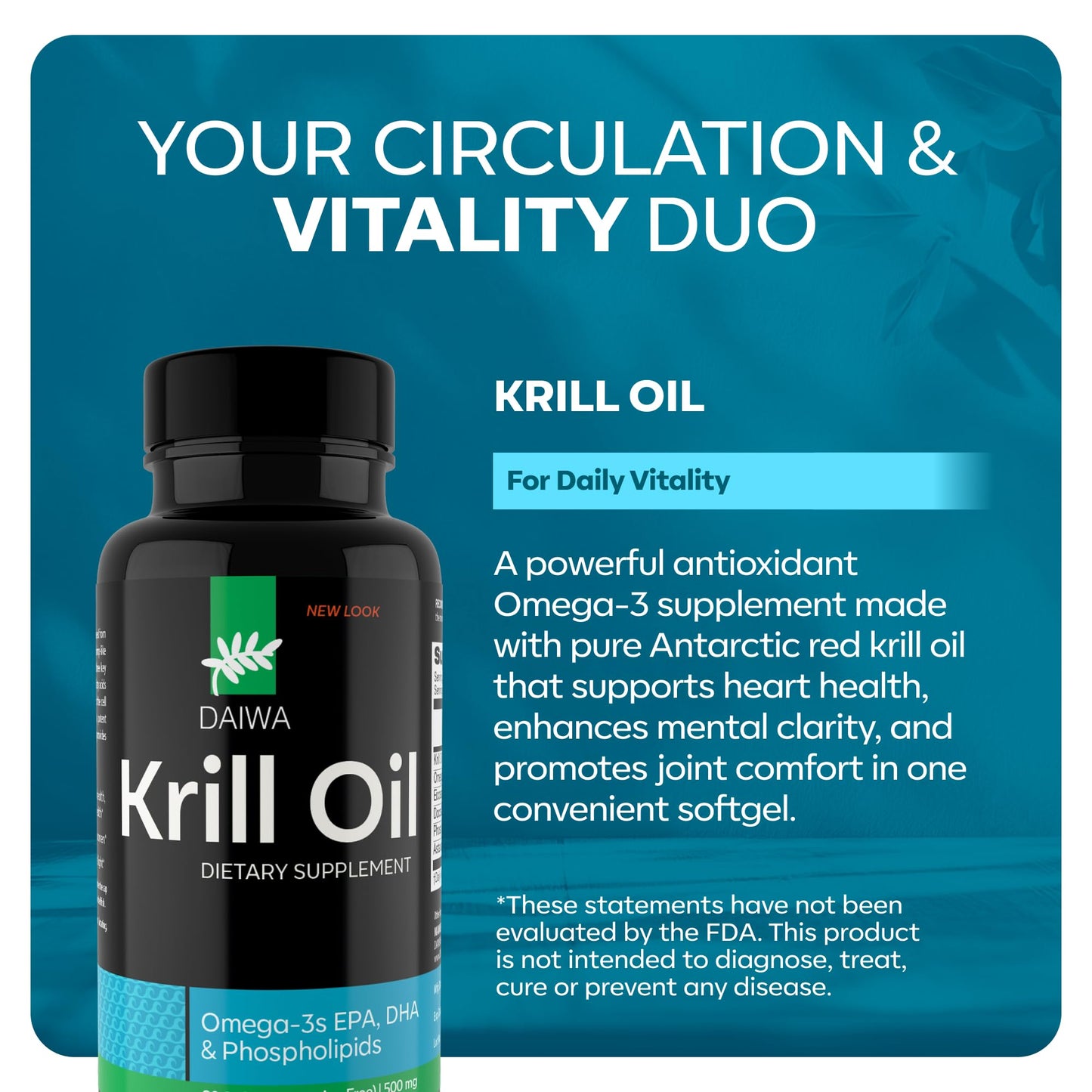 Daiwa Health Development Plasmanex 1 + Krill Oil Capsules, 120 Count