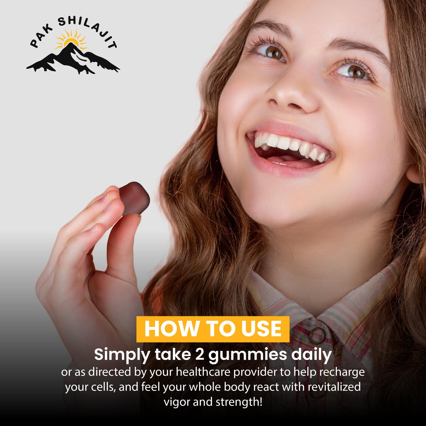PakShilajit Pure Sundried Himalayan Shilajit Gummies 60 Count
