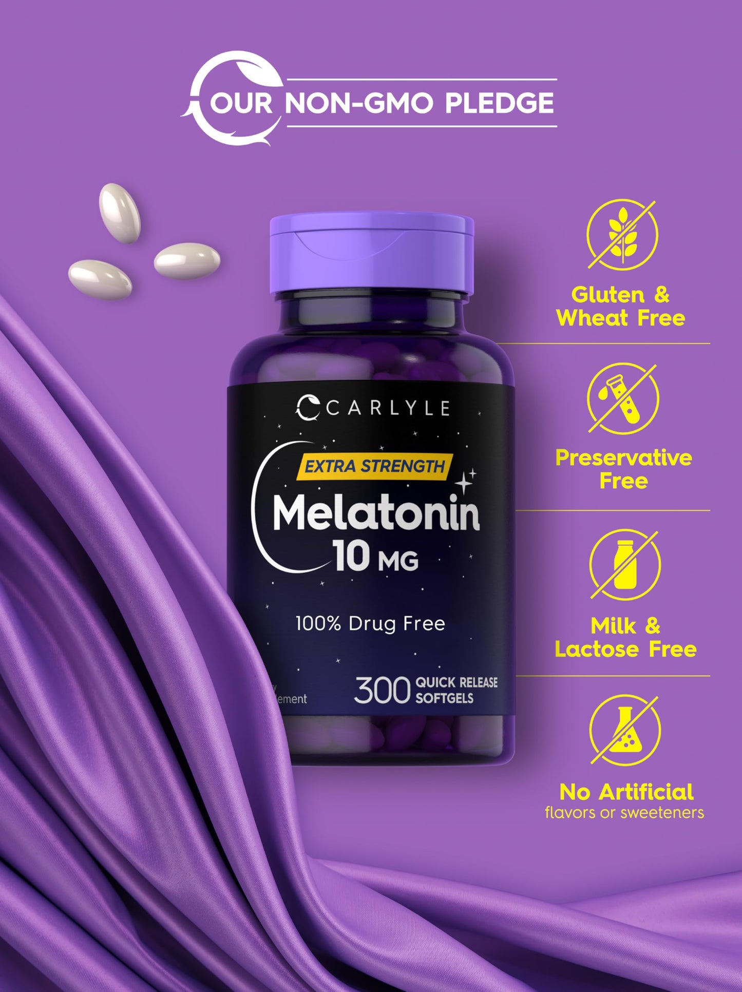 Carlyle Melatonin 10mg Softgels 300 Count