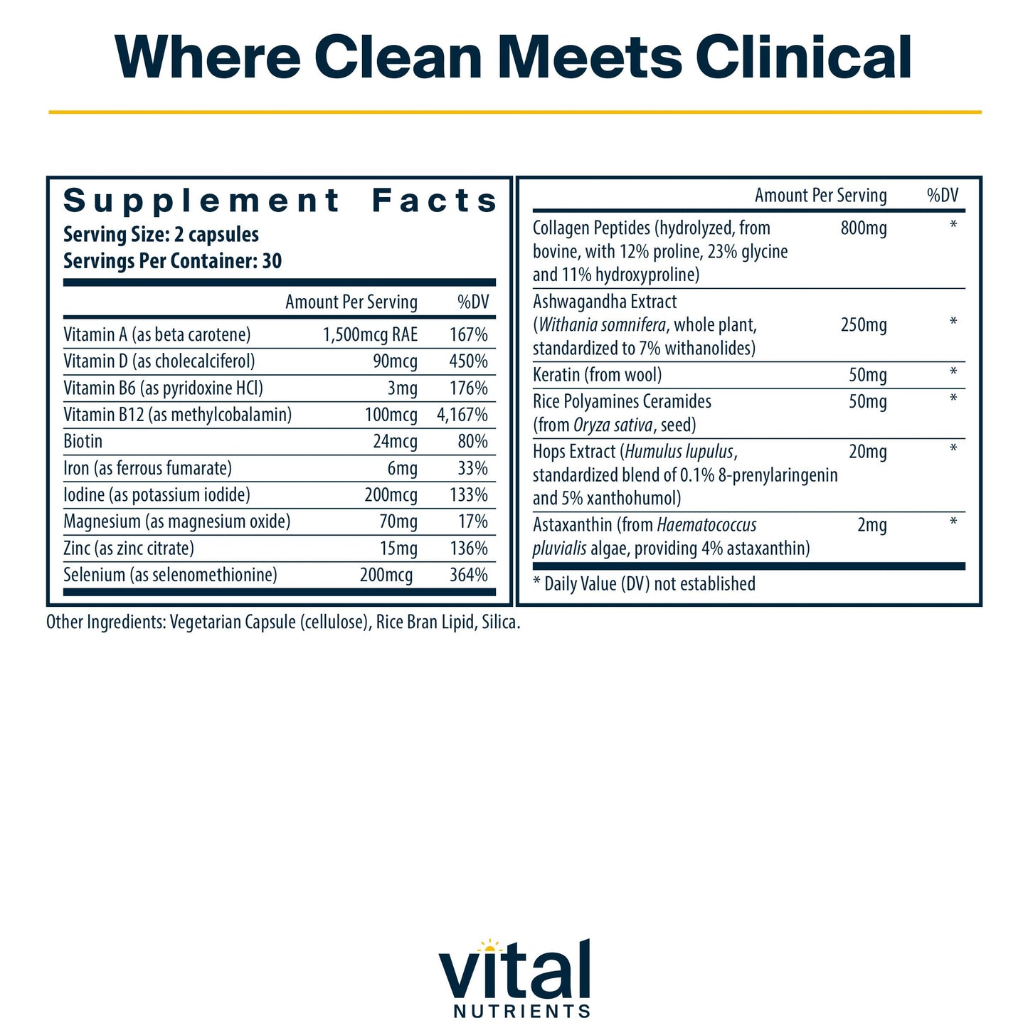 Vital Nutrients Hair Growth Vitamins Complex for Women Tablet, 60 Tablets