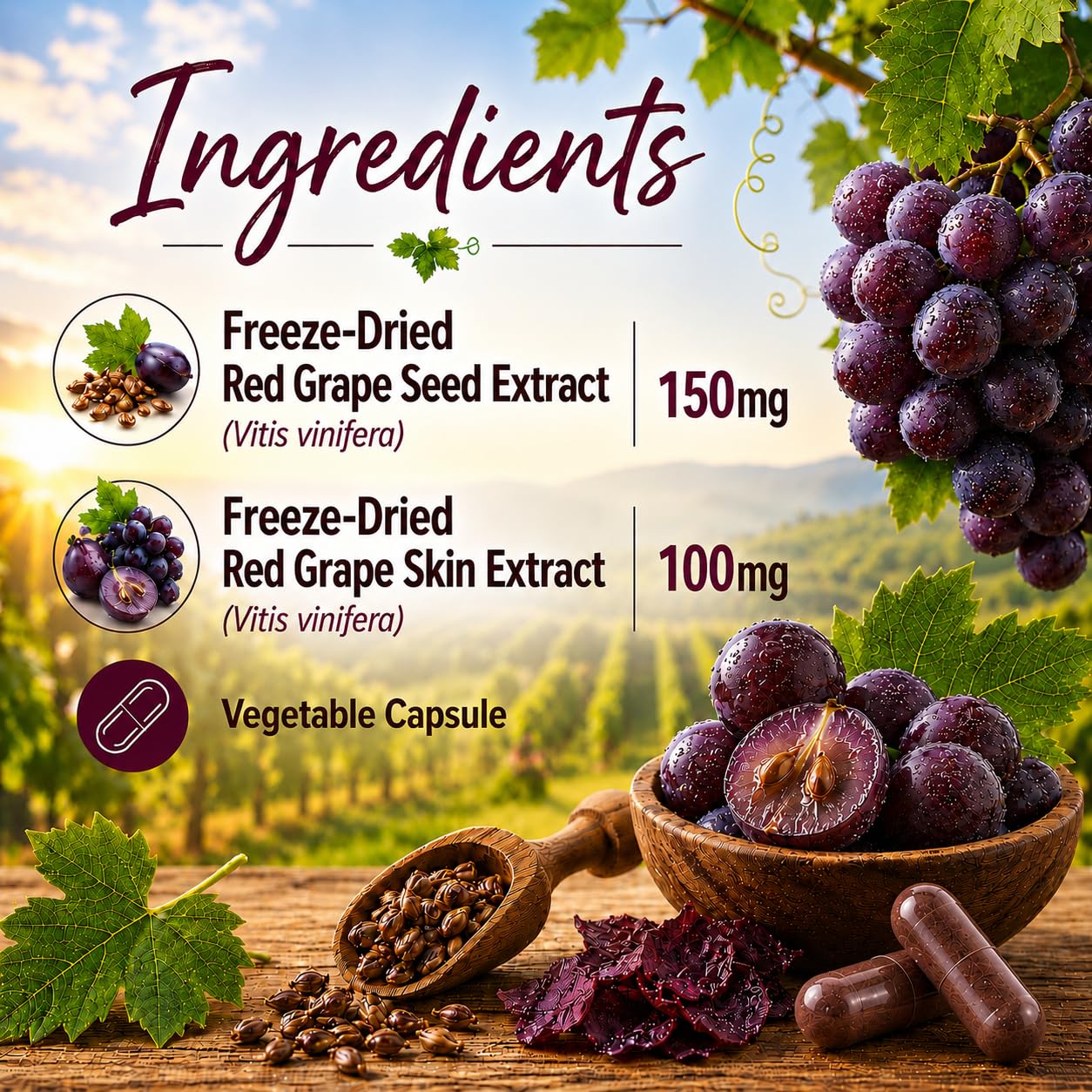 Seagate Grape Seed Extract 250 mg Capsules, 30 Count