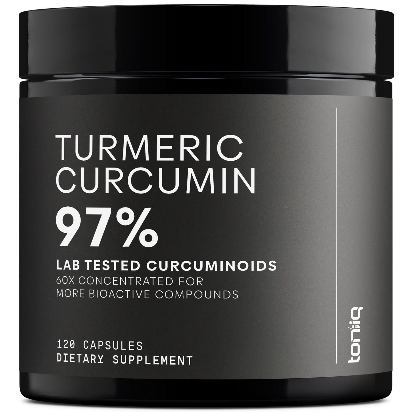 Toniiq Turmeric Curcumin Ultra High Potency 60:1 Extract with 97% Curcuminoids 1200mg Per Serving Black Pepper & MCT Oil for Enhanced Absorption Third-Party Lab Tested, 120 Capsules