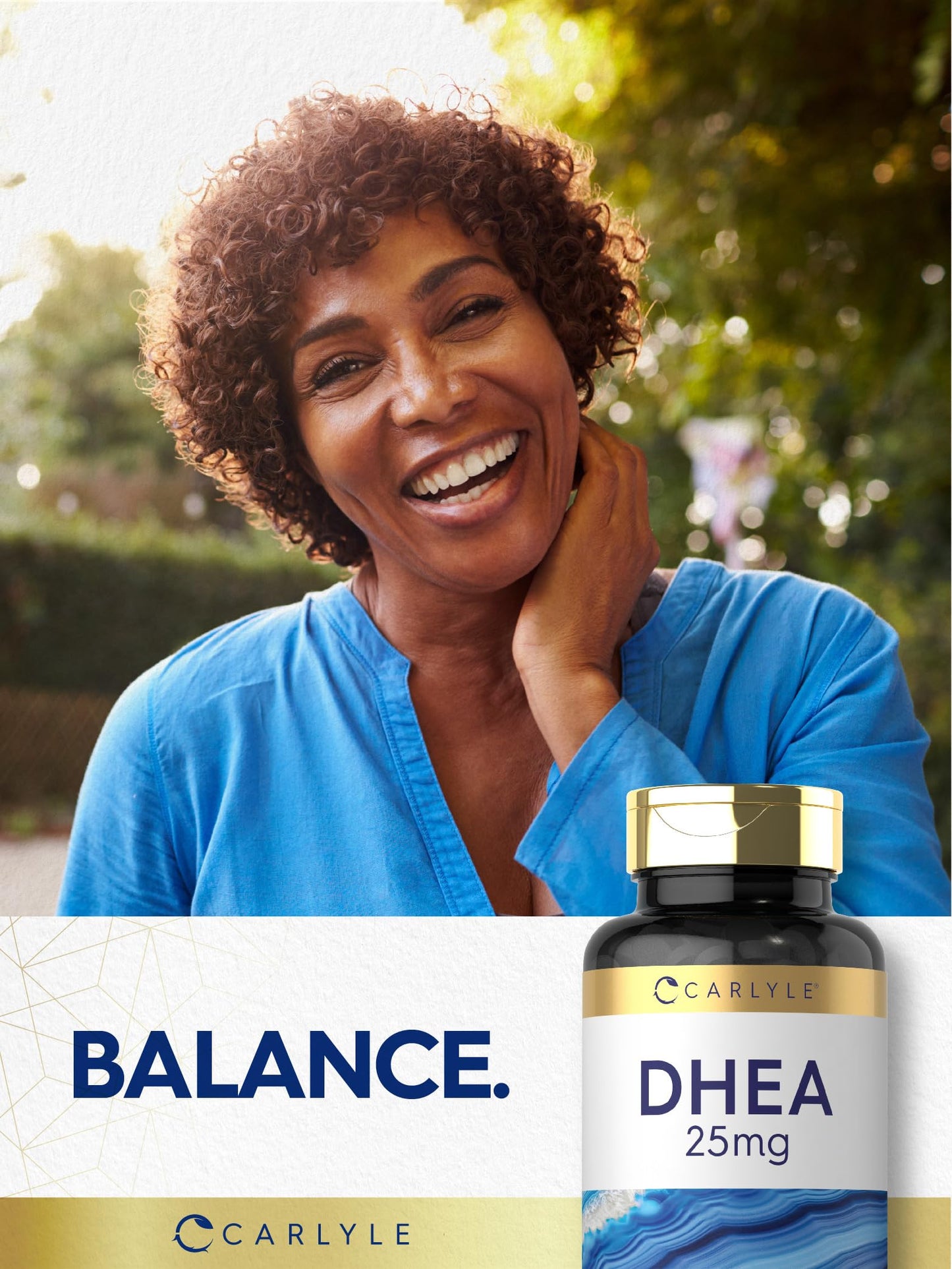 Carlyle DHEA Supplement for Women and Men 25mg Tablet, 180 Tablets