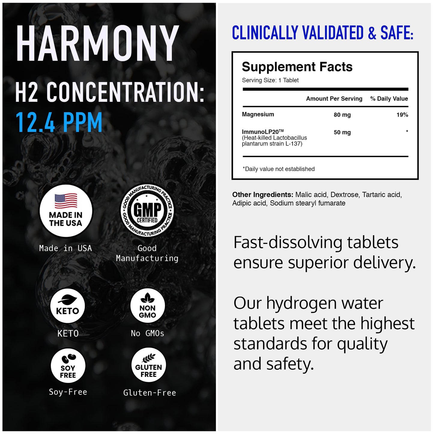 DRINK HRW Harmony Molecular Hydrogen Water Tablets, 30 Count