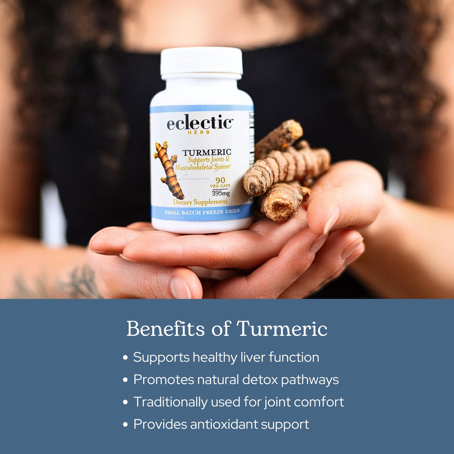 Eclectic Institute Organic Turmeric Capsules 90 Capsules
