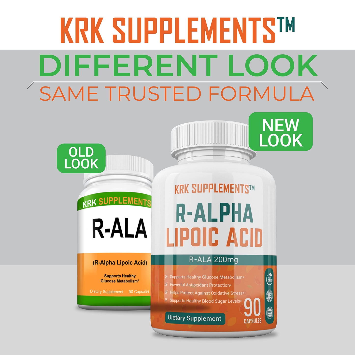 KRK SUPPLEMENTS R-ALA R-Alpha Lipoic Acid 200mg Capsules 270 Total Capsules