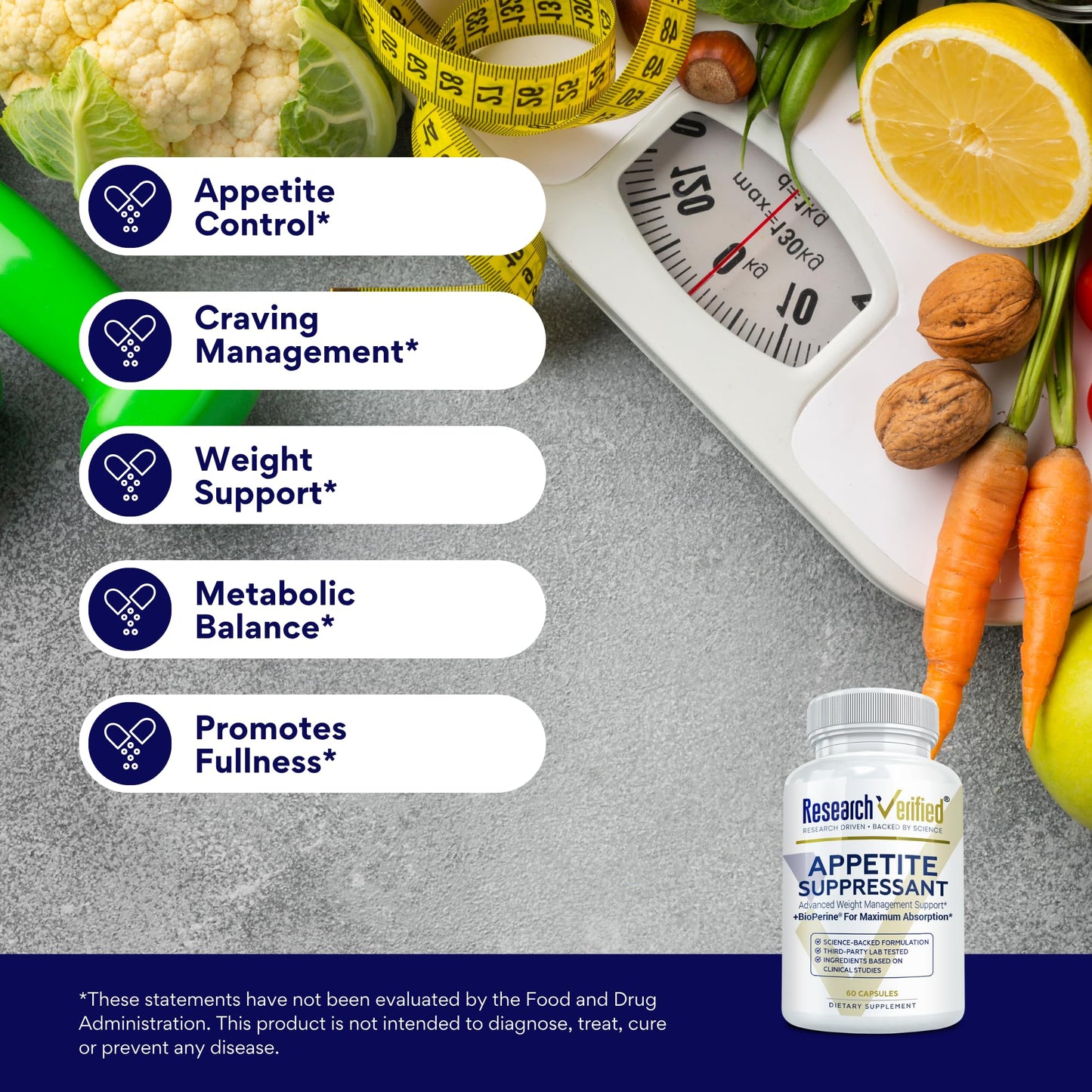Research Verified Appetite Suppressant Capsules 180