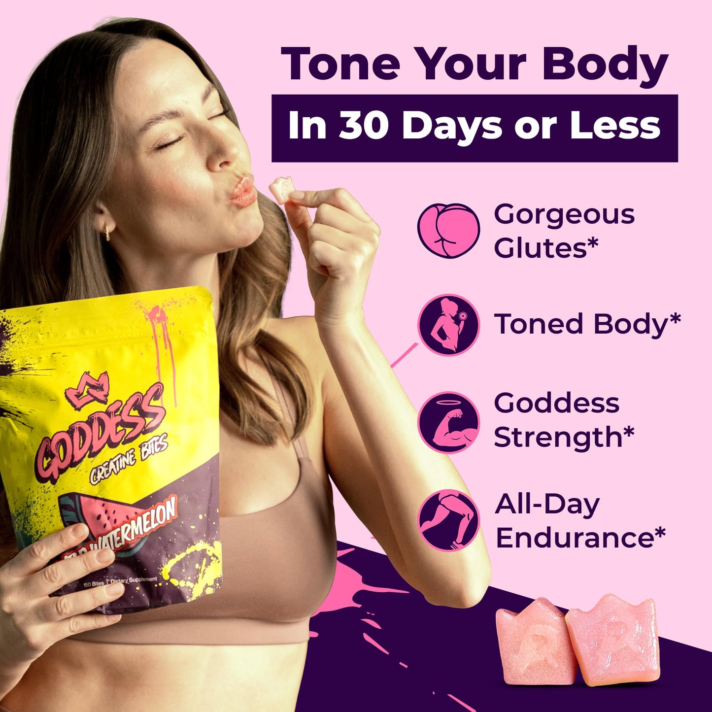 Primal Queen Goddess Creatine Gummies 150 Bites